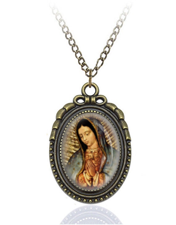 Our Lady of Guadalupe Bronze Necklace