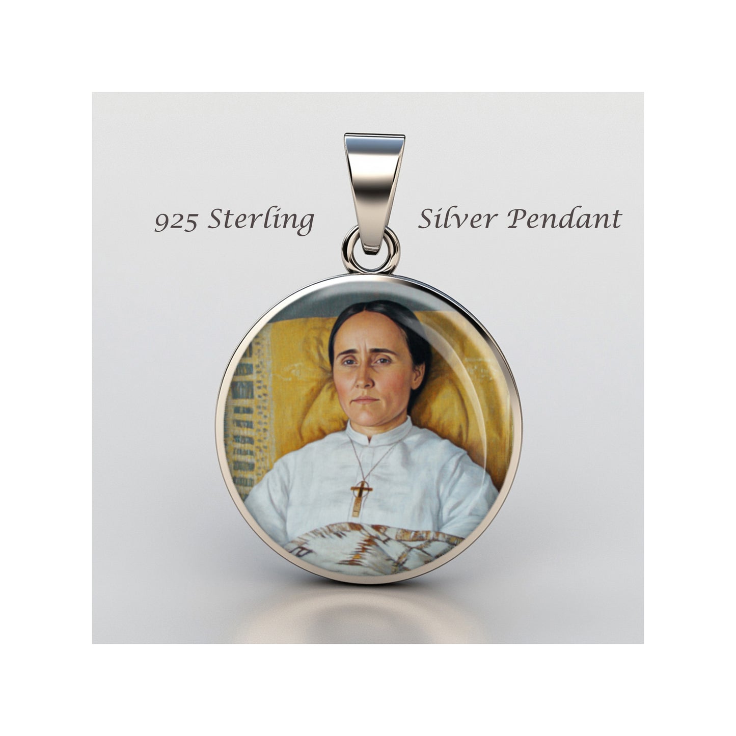 Saint Blessed Anna Schaffer Catholic sterling silver 925 Christian Medal Patron image 0