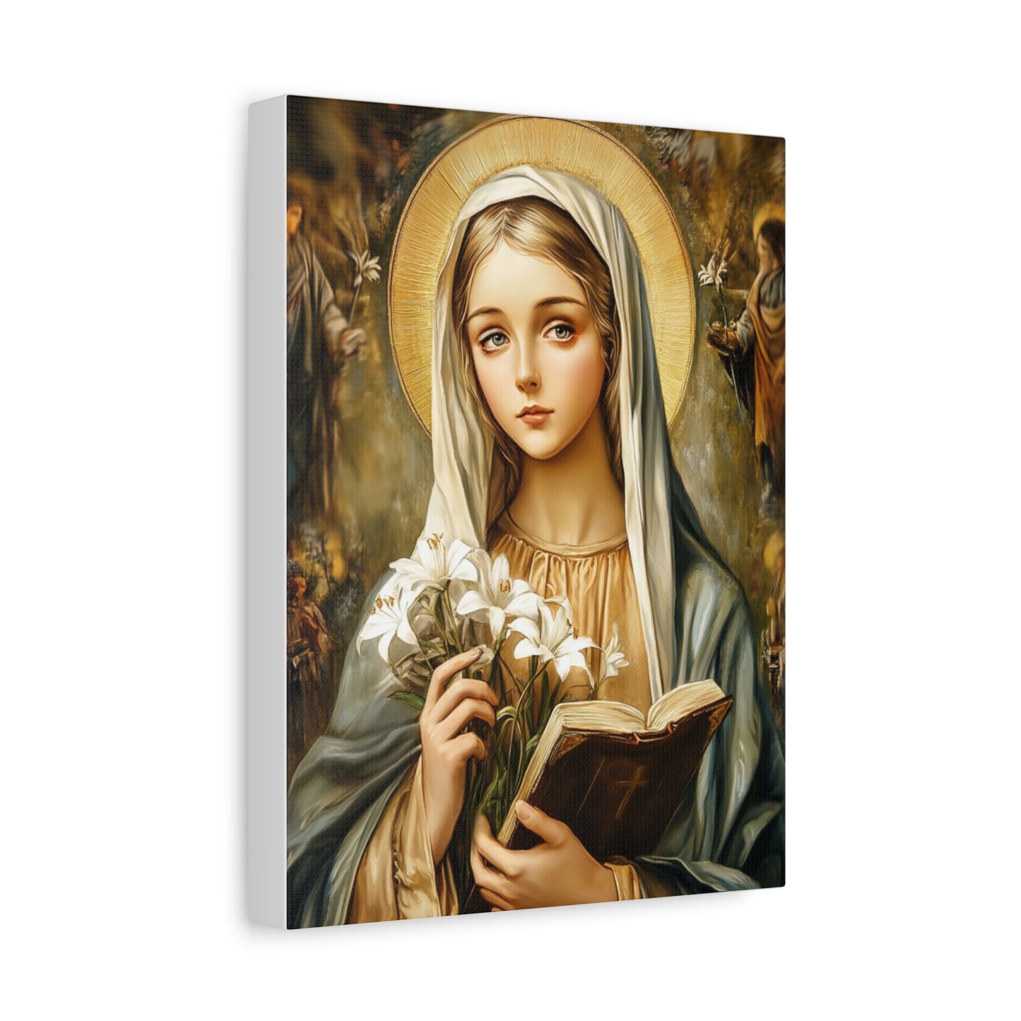 St. Dymphna Catholic Canvas Wall Art, Christian Decor