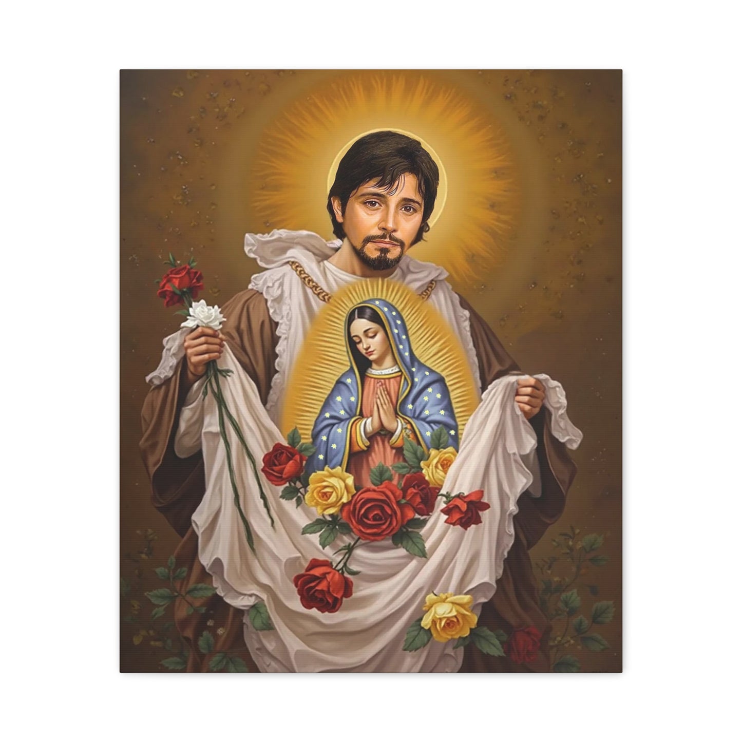 St. Juan Diego Catholic Canvas Wall Art, Christian Decor