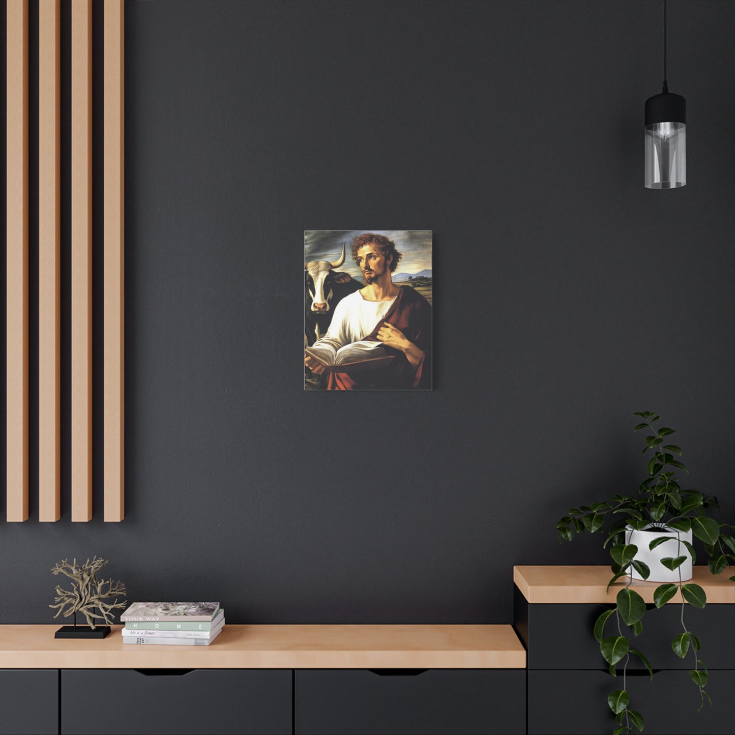 St. Luke the Evangelist Catholic Canvas Wall Art, Christian Decor