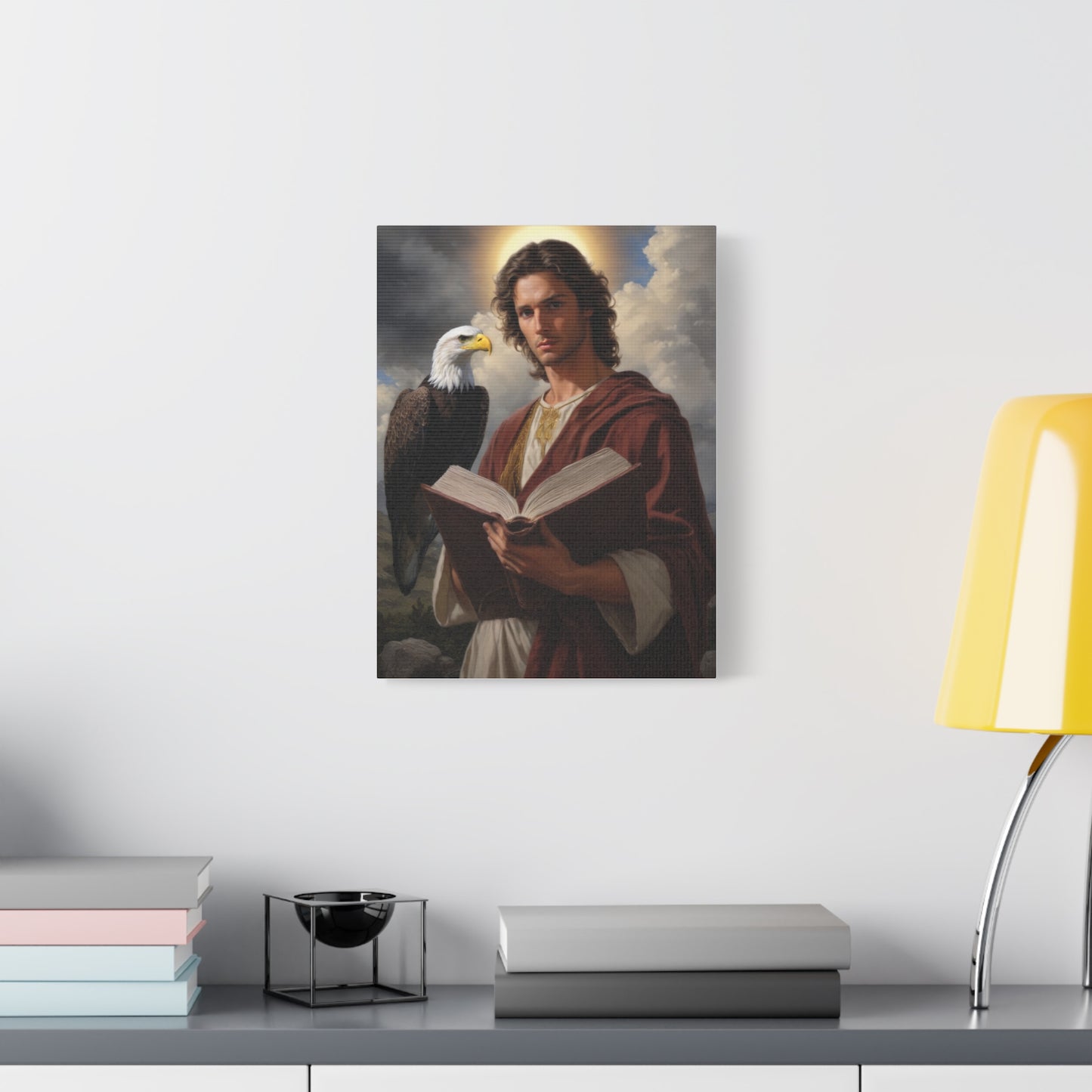 St. John the Evangelist Catholic Canvas Wall Art, Christian Decor