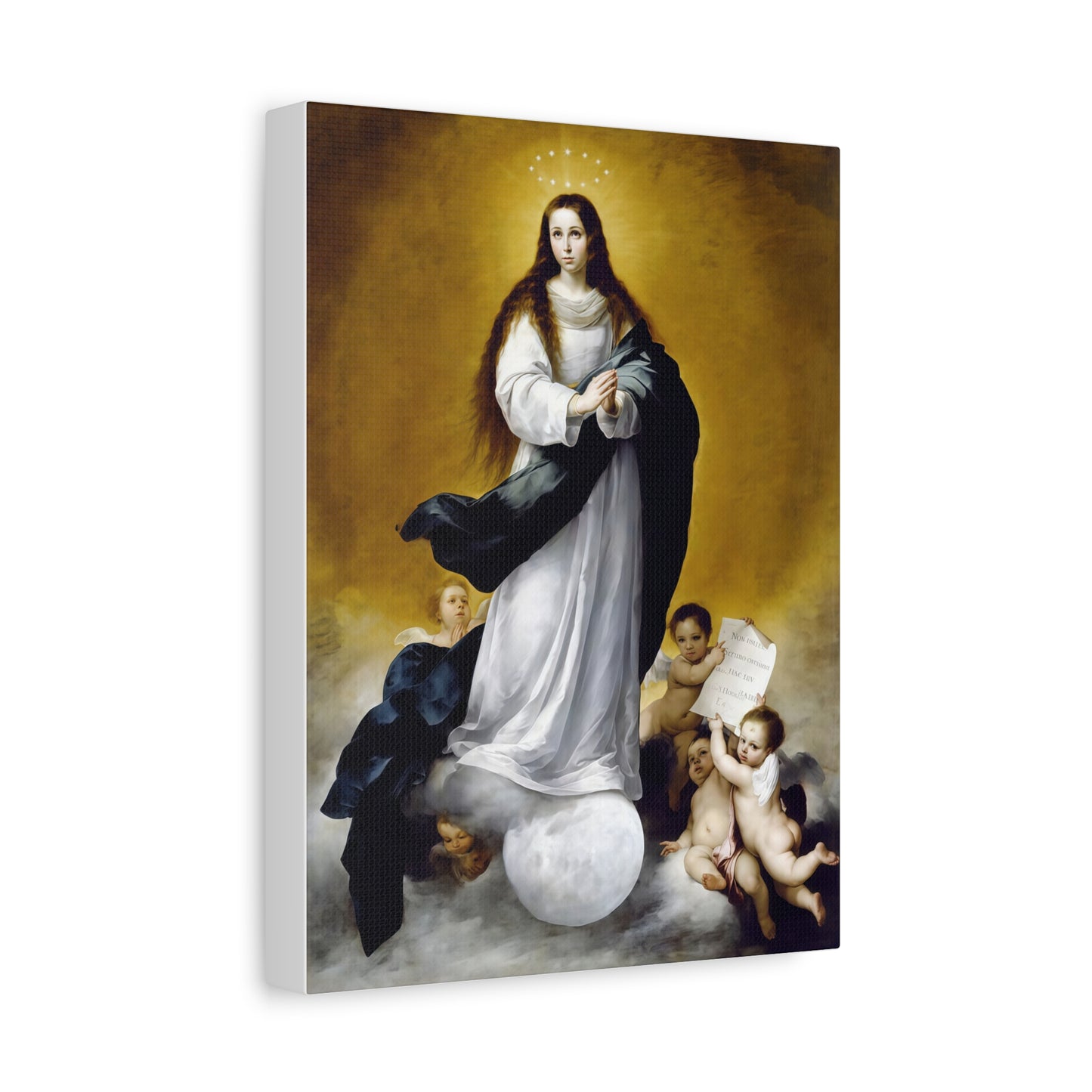 Ready To Hang - Mother Mary Immaculate Conception Catholic Canvas Wall Art, Christian Decor Ships from USA