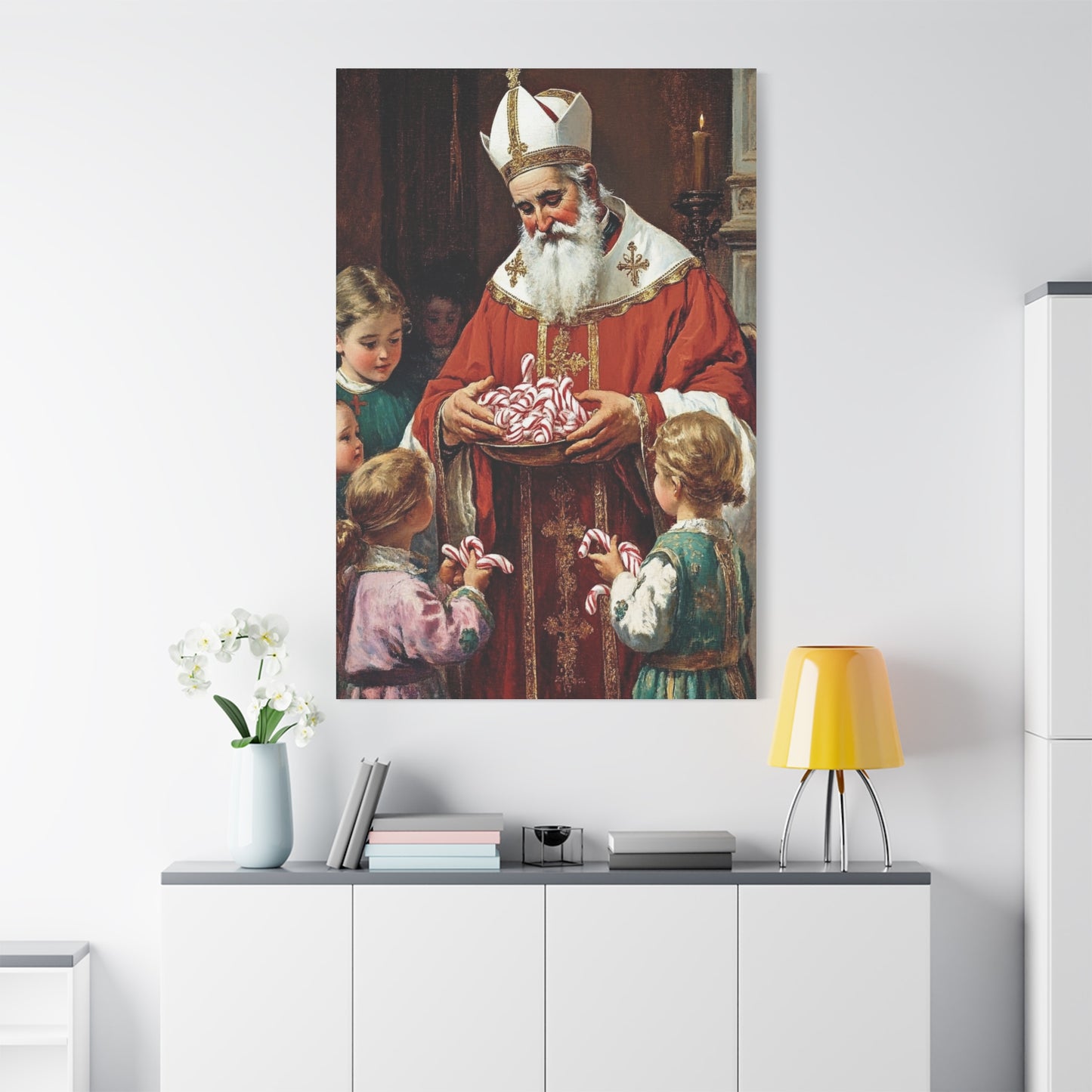 St. Nicholas of Bari - St. Nicholas of Myra Canvas Wall Art, Christian Decor