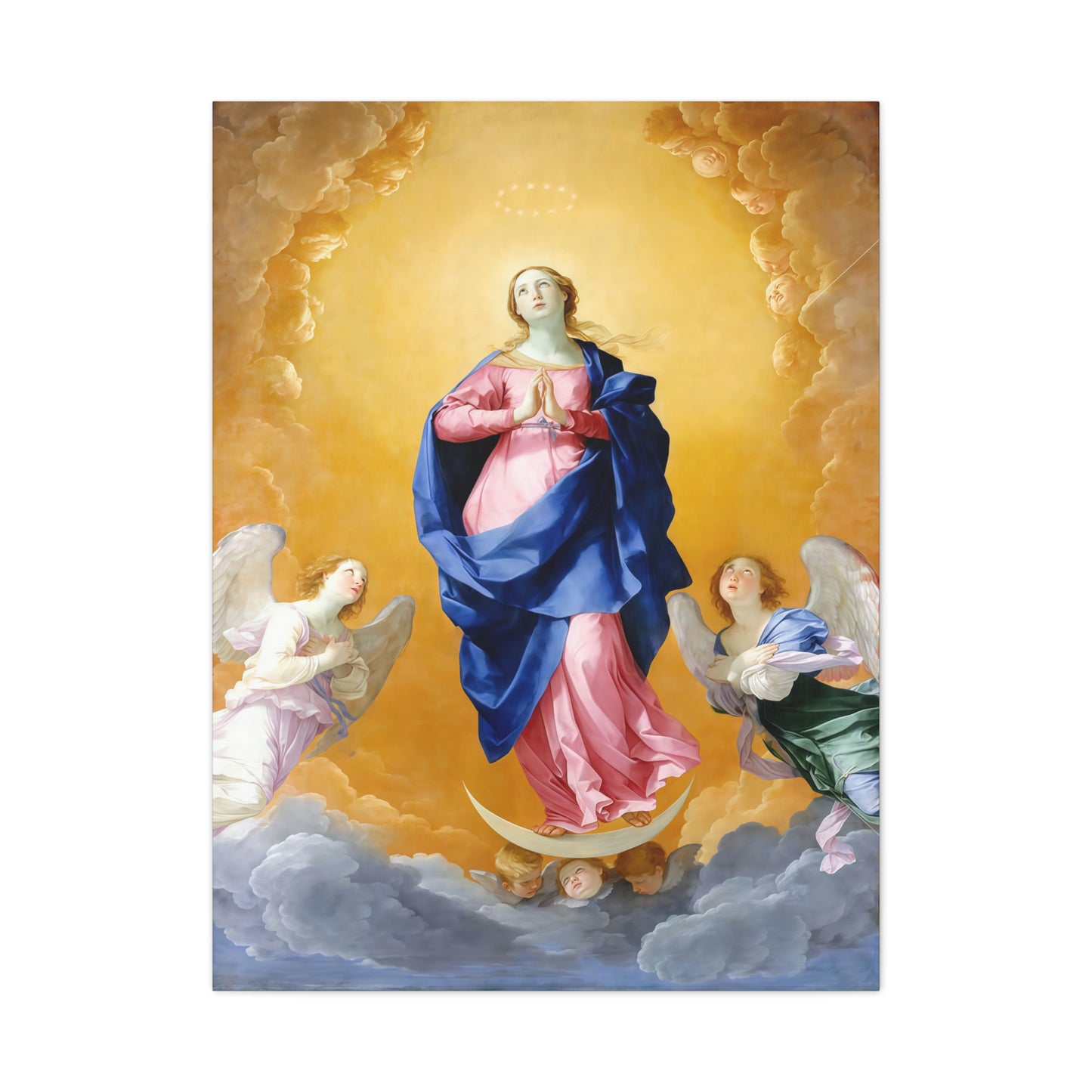 Ready To Hang - Mother Mary Immaculate Conception Our Lady Catholic Canvas Wall Art, Christian Decor