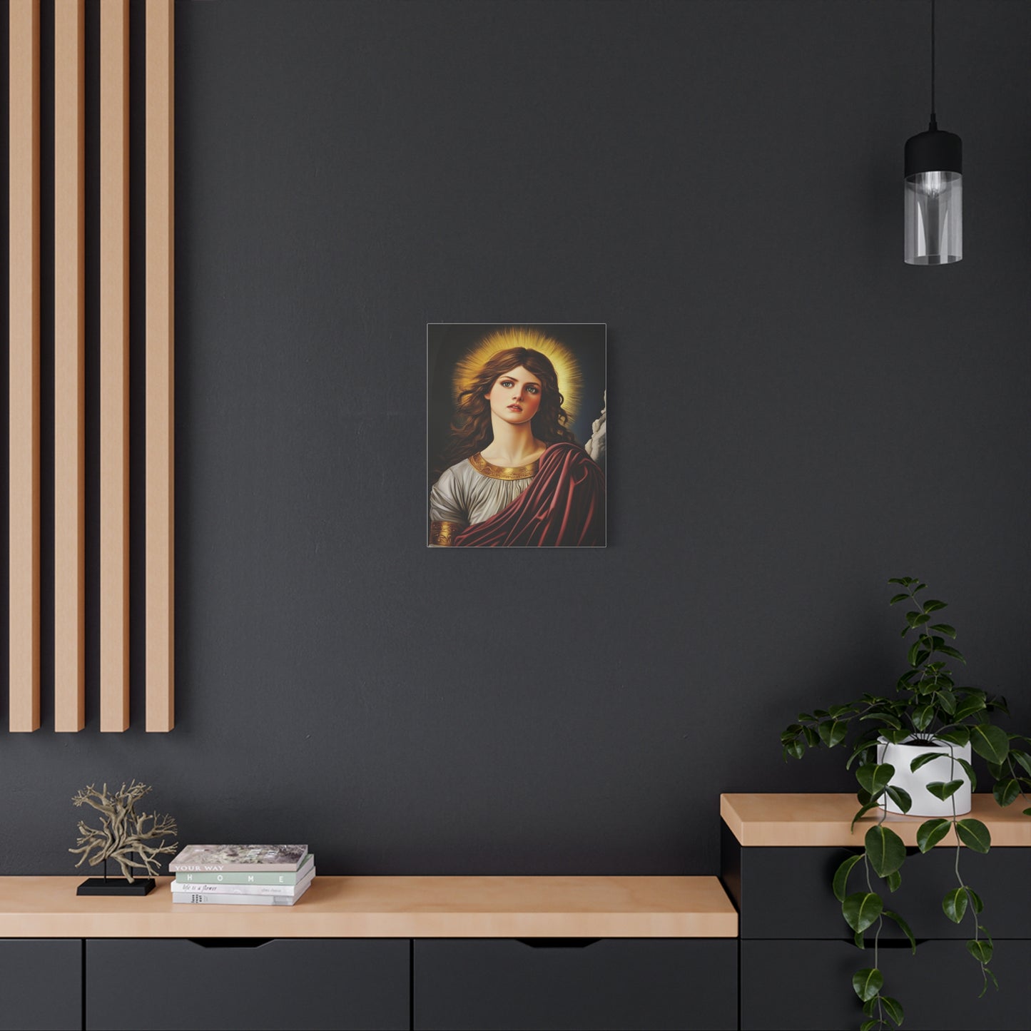 St. Barbara Catholic Saint Canvas Print, Catholic Decor Wall, Gift Religious Christian
