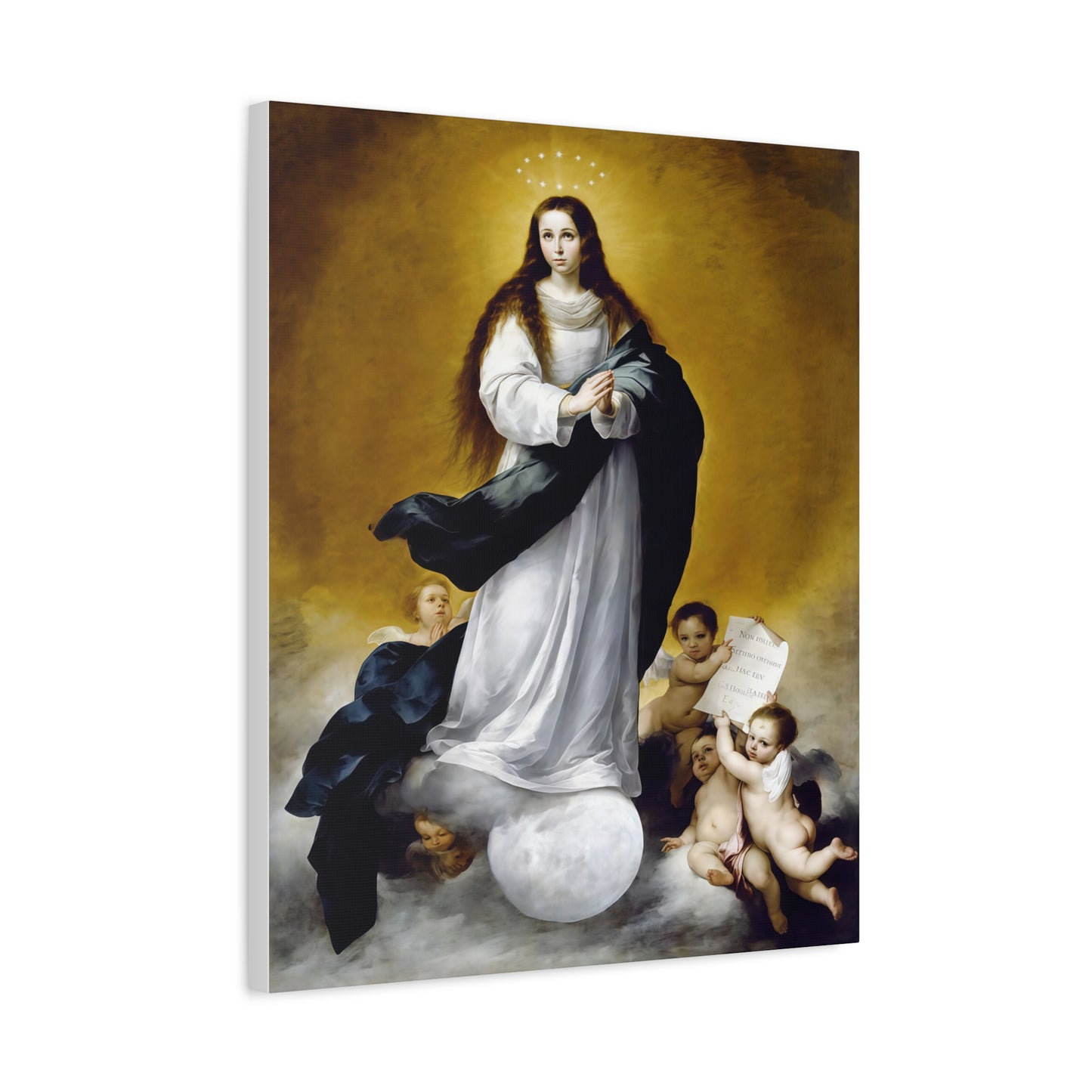 Ready To Hang - Mother Mary Immaculate Conception Catholic Canvas Wall Art, Christian Decor Ships from USA