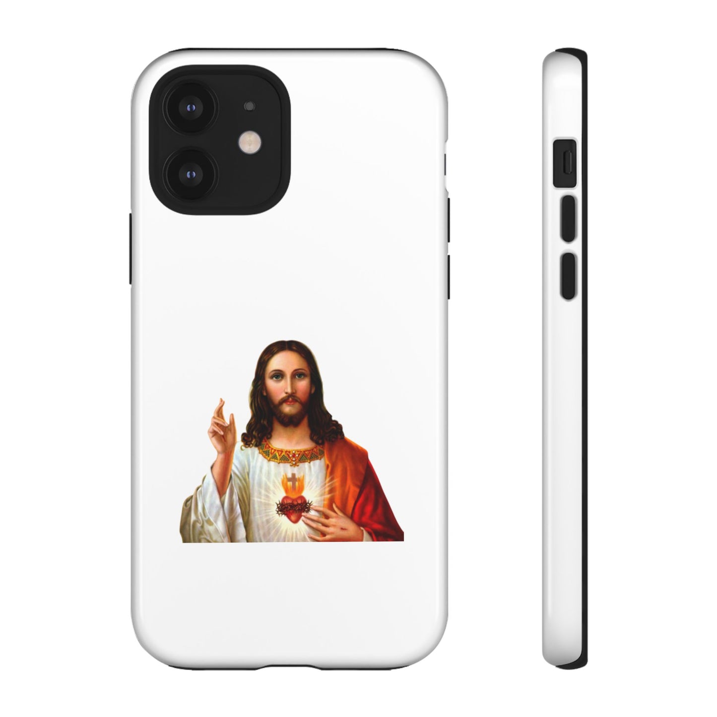 Artistic Phone Case Featuring Jesus, Tough Phone Case, Christian Gift, Religious Phone Cover, Inspirational Phone Accessory, Unique Jesus