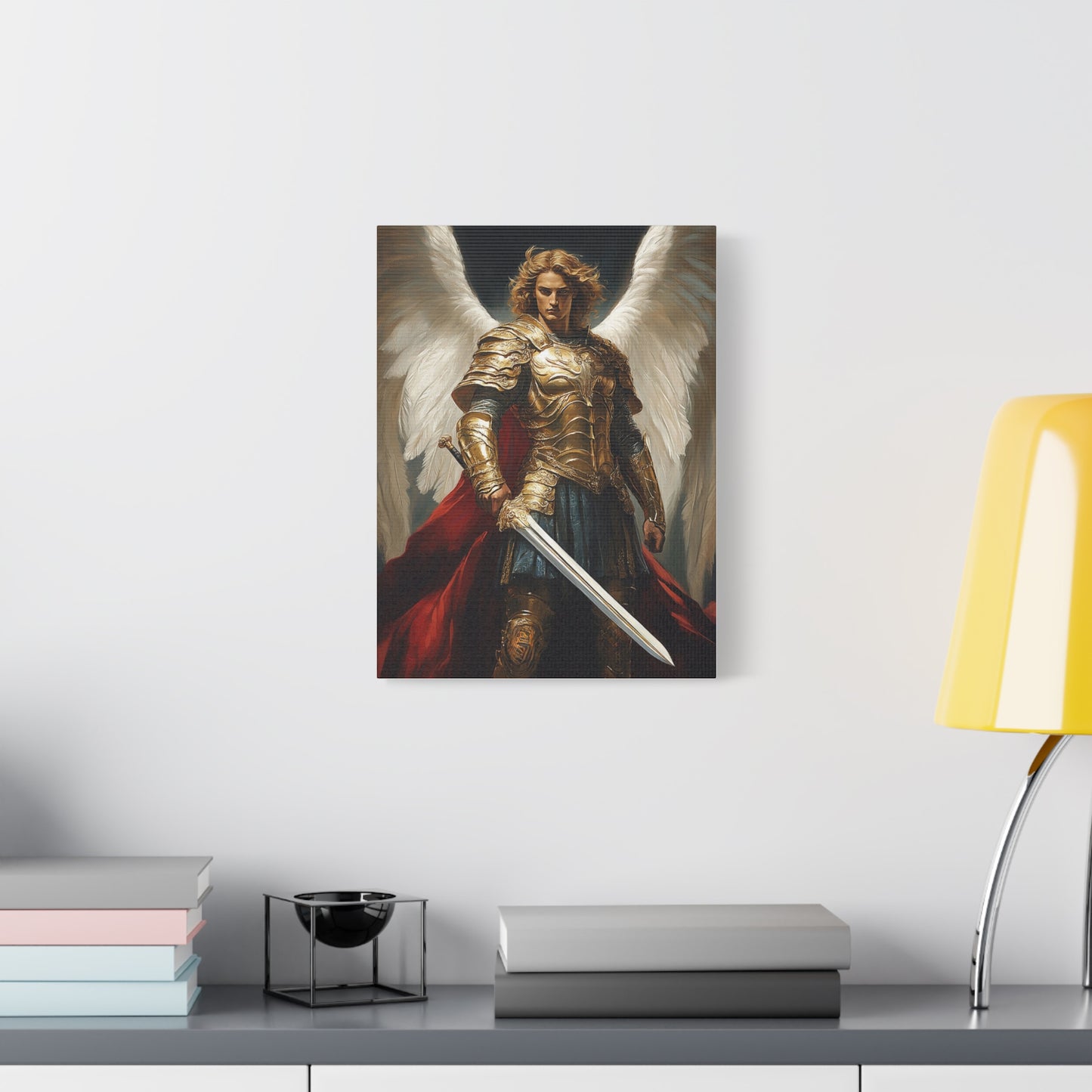 Archangel Michael Catholic digital print Canvas Print, Catholic Decor Wall, Gift Religious Christian