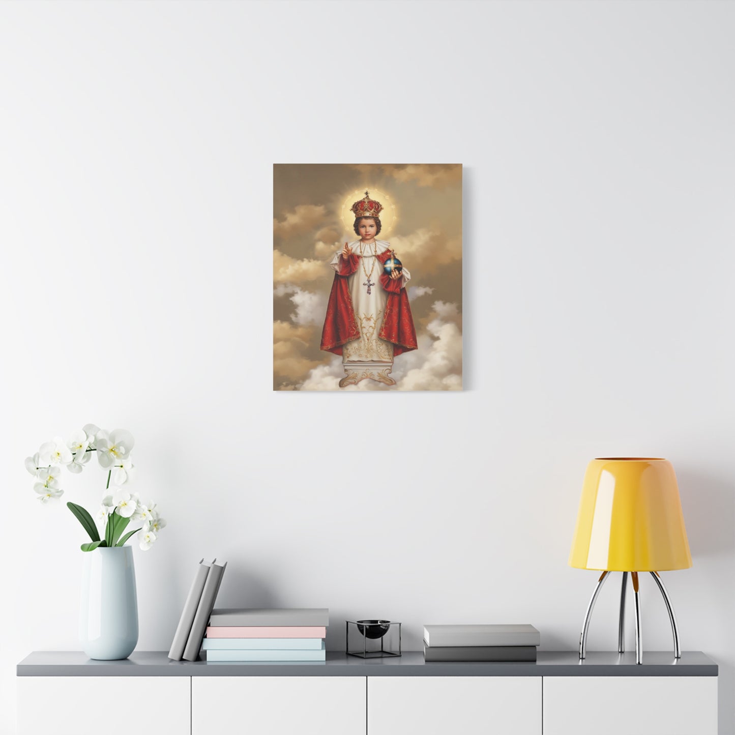 Infant Jesus of Prague Catholic Canvas Wall Art, Christian Decor