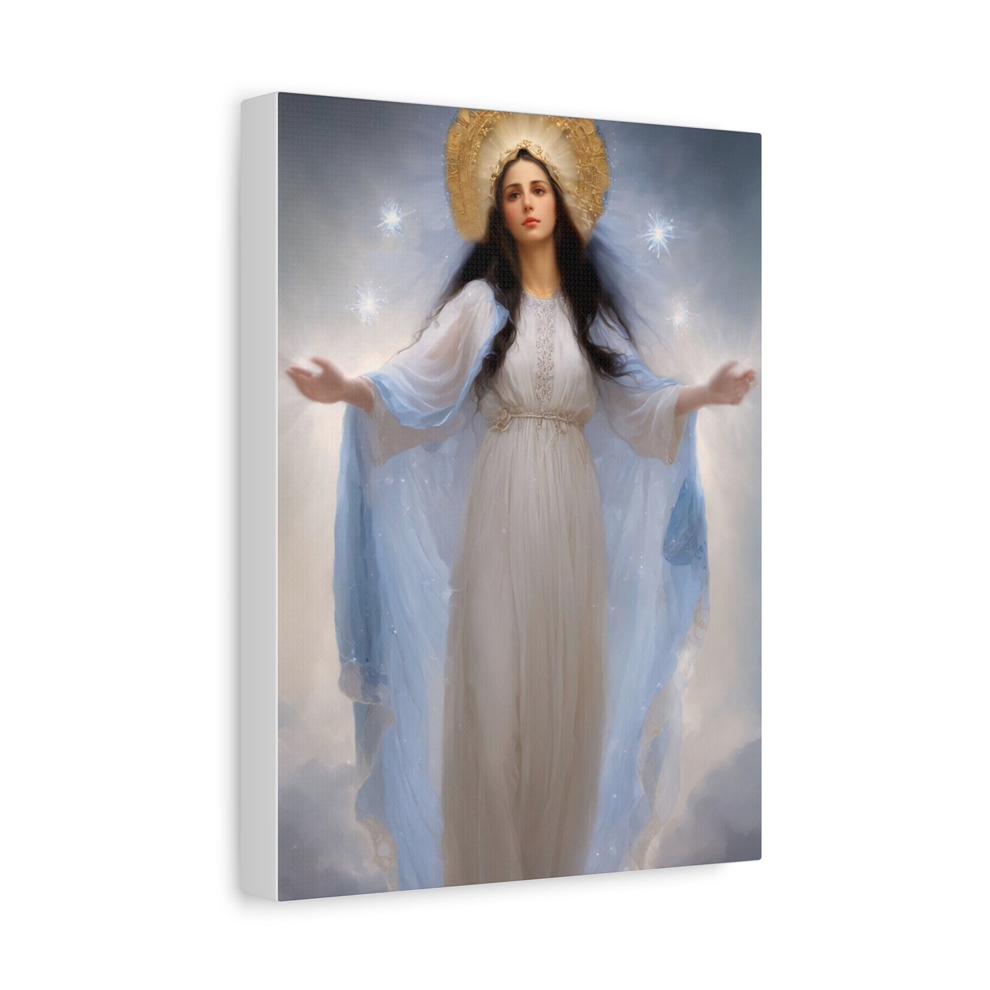 Ready to Hang - Our Lady of Stars Virgin Mary Catholic Canvas Wall Art, Christian Decor