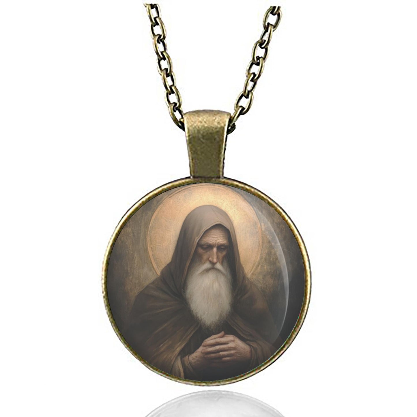 St. Benedict of Nursia Necklace Catholic Medal Pendant Christian Religious Jewelry