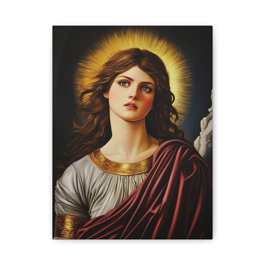 St. Barbara Catholic Saint Canvas Print, Catholic Decor Wall, Gift Religious Christian