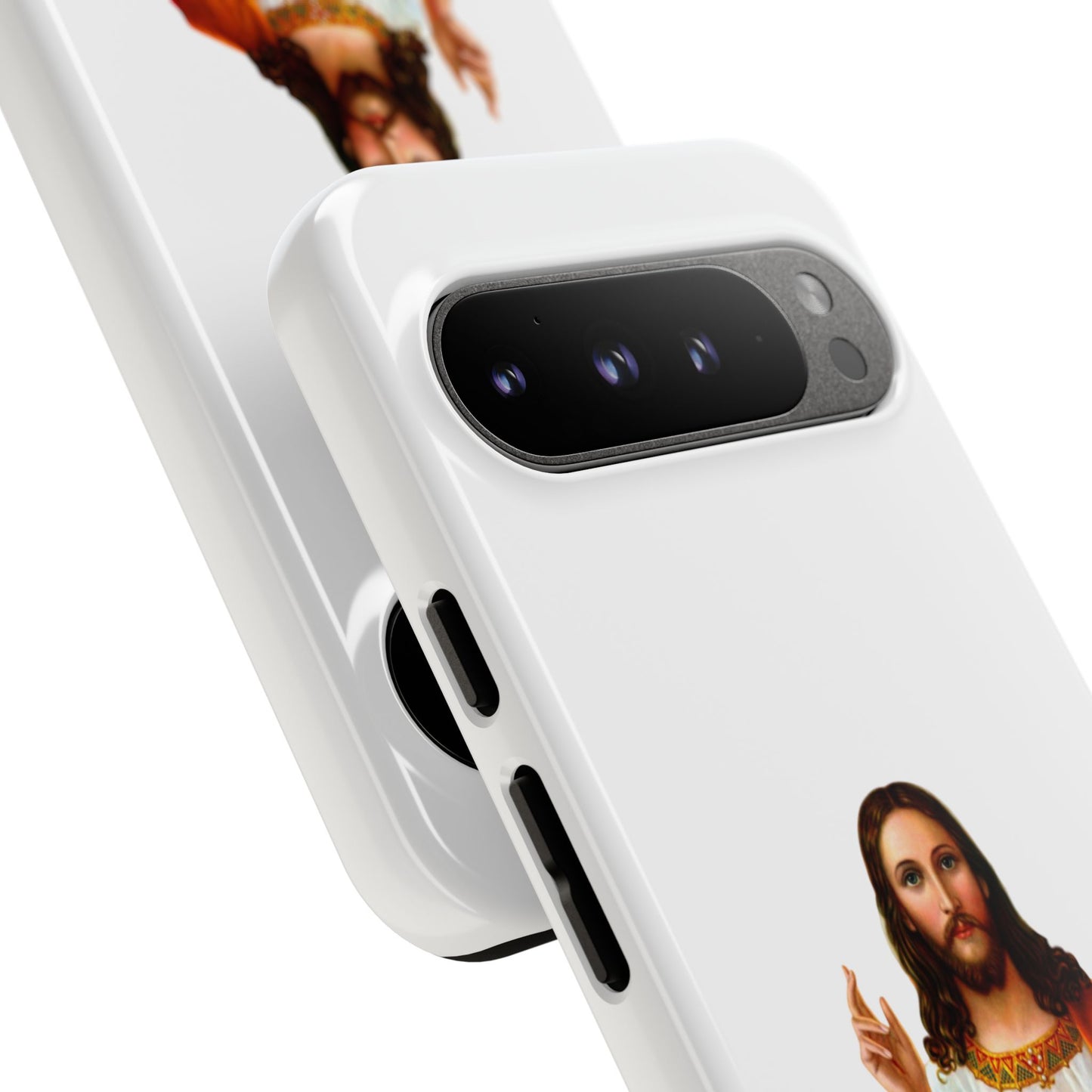 Artistic Phone Case Featuring Jesus, Tough Phone Case, Christian Gift, Religious Phone Cover, Inspirational Phone Accessory, Unique Jesus