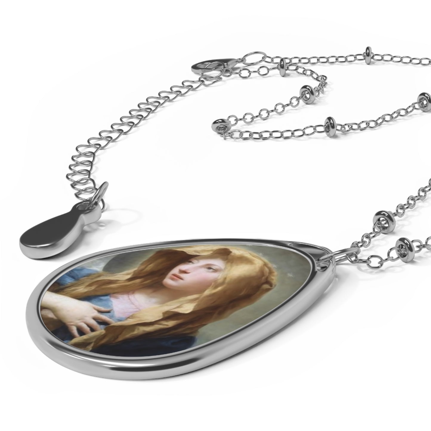 Mary Immaculate Catholic Necklace Medal Drop Shape pendant