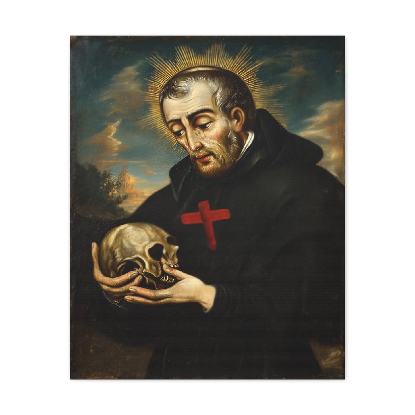 St. Camillus de Lellis Catholic Canvas Wall Art, Christian Decor