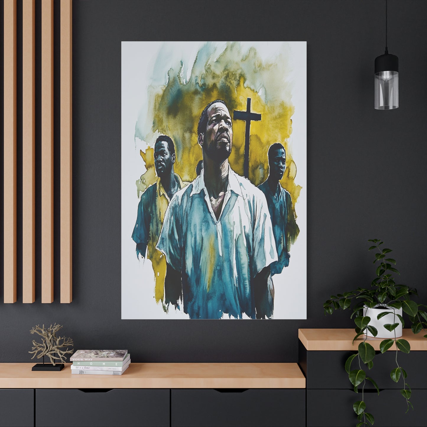 St. Charles Lwanga and Companions Catholic Canvas Wall Art, Christian Decor