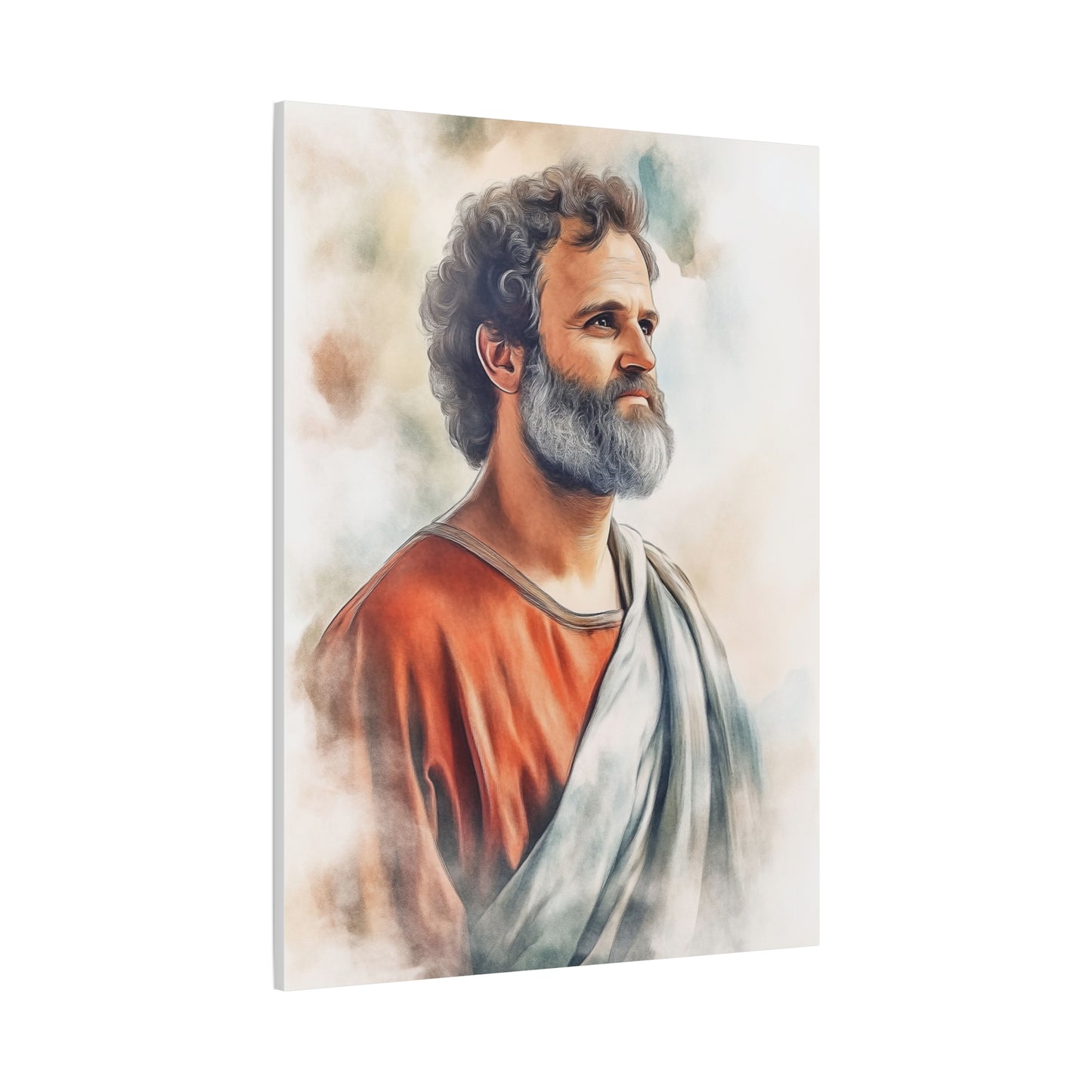 Ready to Hang - St. Paul the Apostle watercolor Catholic Canvas Wall Art, Christian Decor