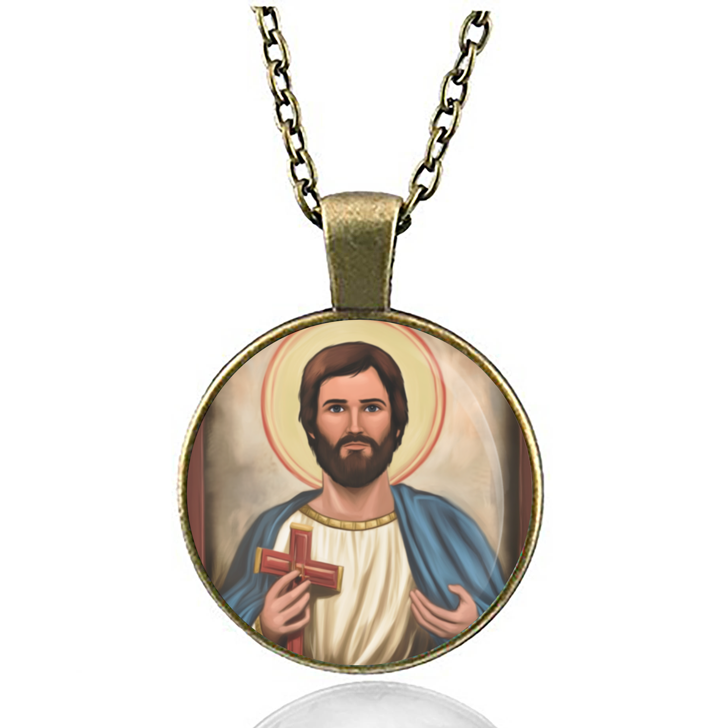 St. Timothy Necklace Catholic Saint Pendant Medal image 4