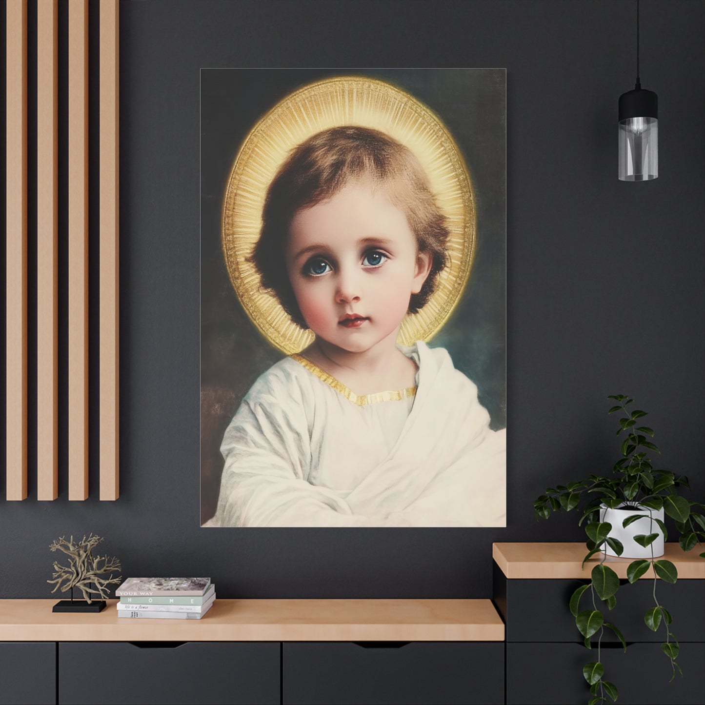 Jesus Child Catholic Canvas Wall Art, Christian Decor