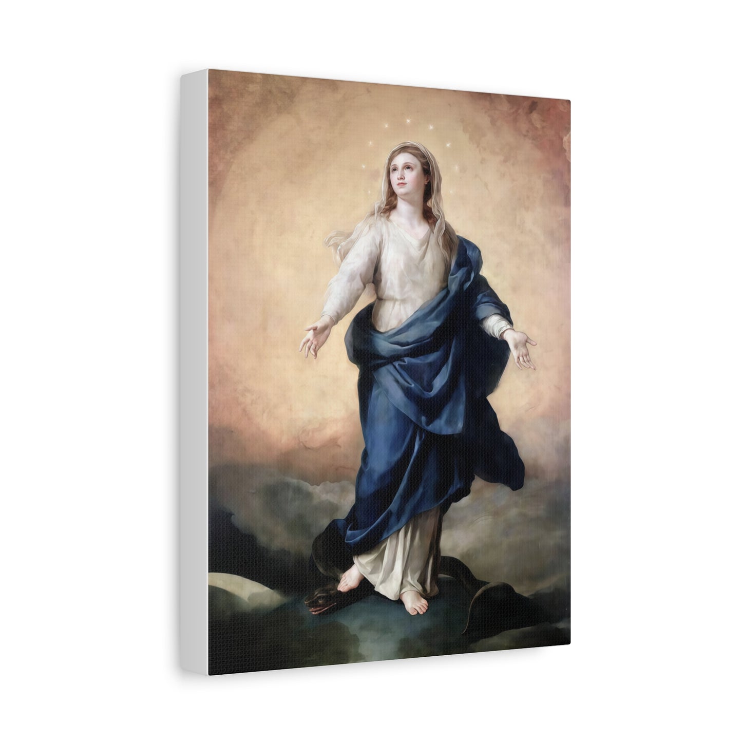 Ready to Hang - Immaculate Conception Virgin Mary Catholic Canvas Wall Art, Christian Decor