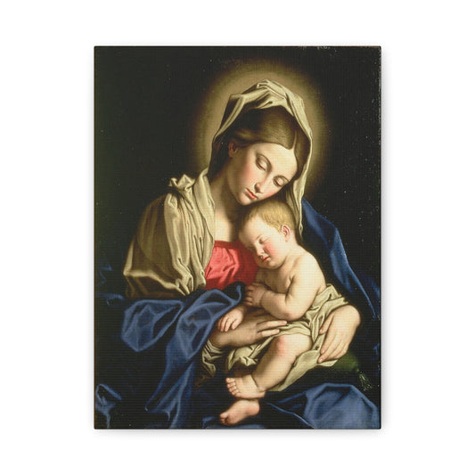 Madonna And Child Catholic HQ Print on Canvas Ready To Hang - Virgin Mary Canvas