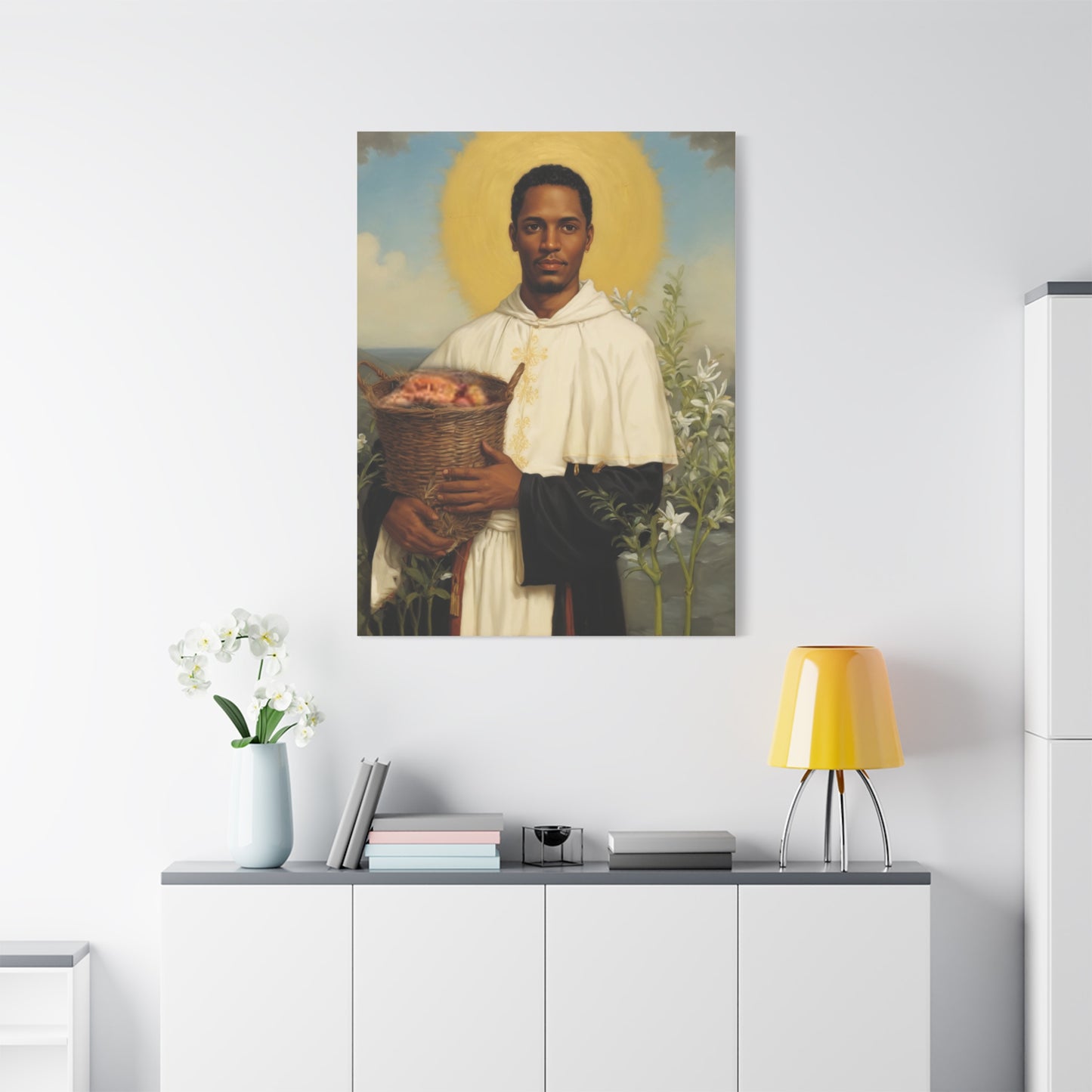 Ready To Hang - St. Martin de Porres Catholic Canvas Wall Art, Christian Decor