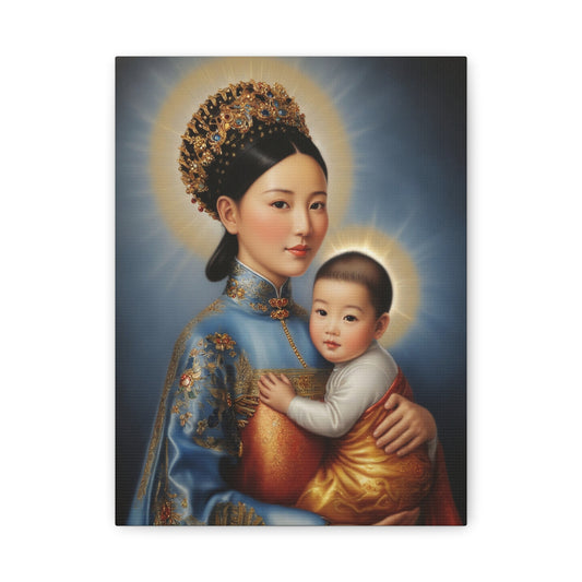 Our Lady of China Virgin Mary Catholic Canvas Wall Art, Christian Decor