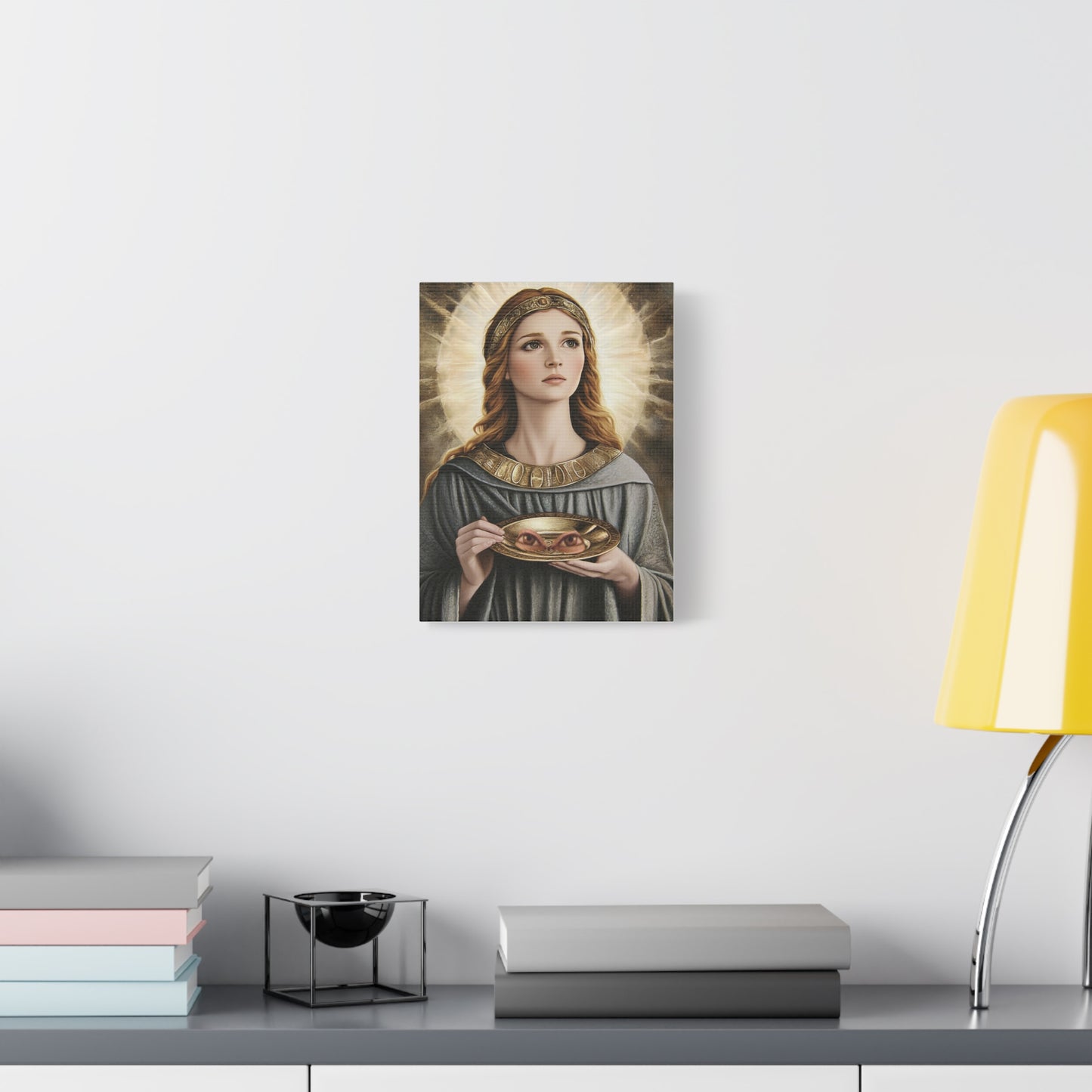 St. Lucy Catholic Canvas Wall Art, Christian Decor