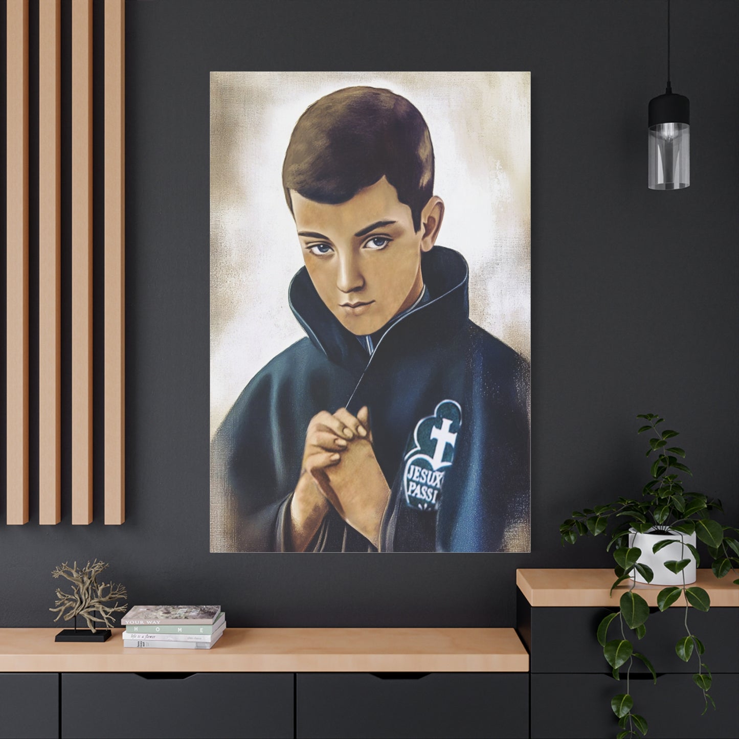 St. Gabriel Our Lady of Sorrows Catholic Canvas Wall Art, Christian Decor