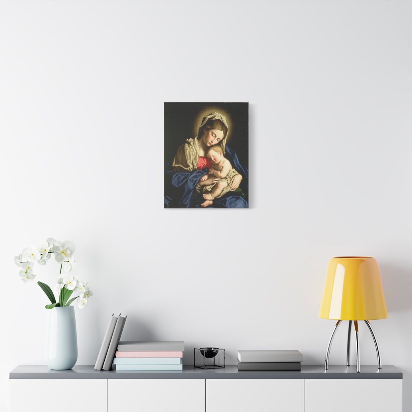 Madonna And Child Catholic HQ Print on Canvas Ready To Hang - Virgin Mary Canvas
