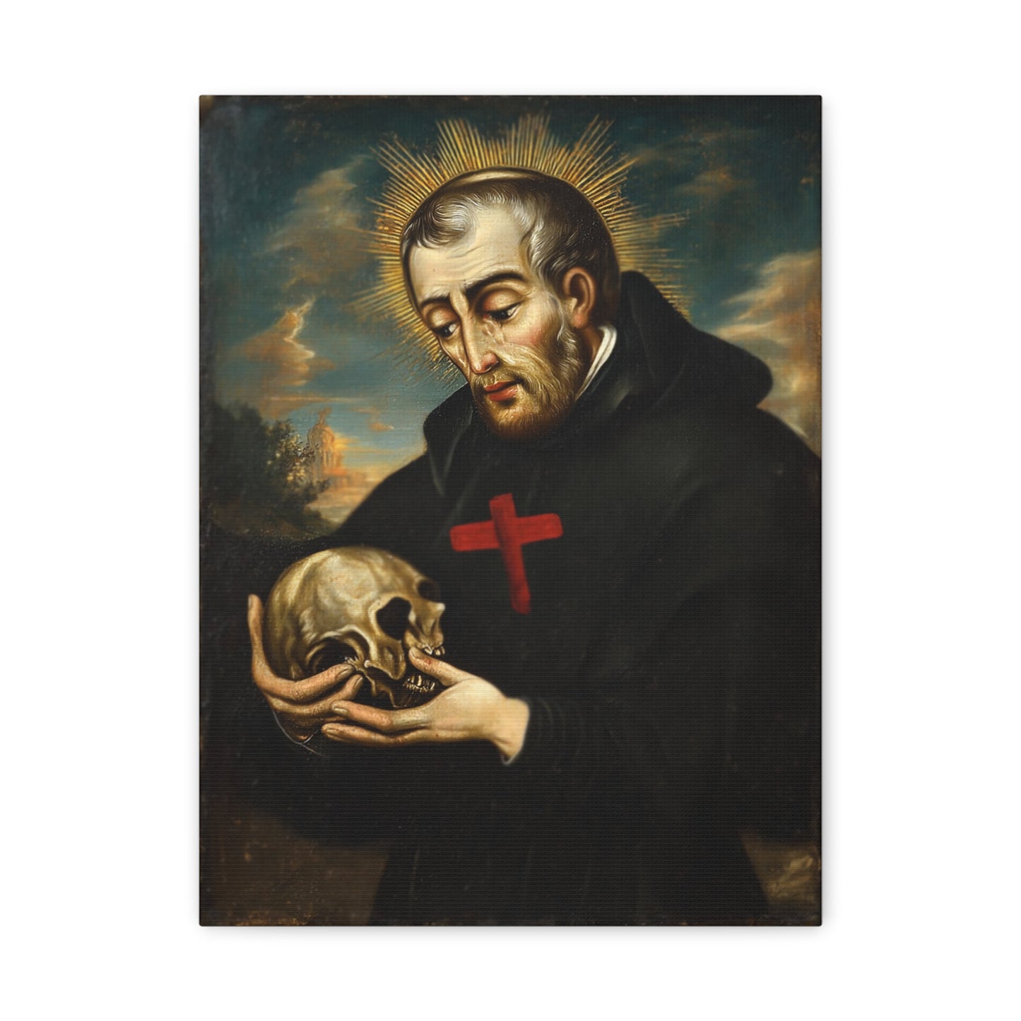 St. Camillus de Lellis Catholic Canvas Wall Art, Christian Decor