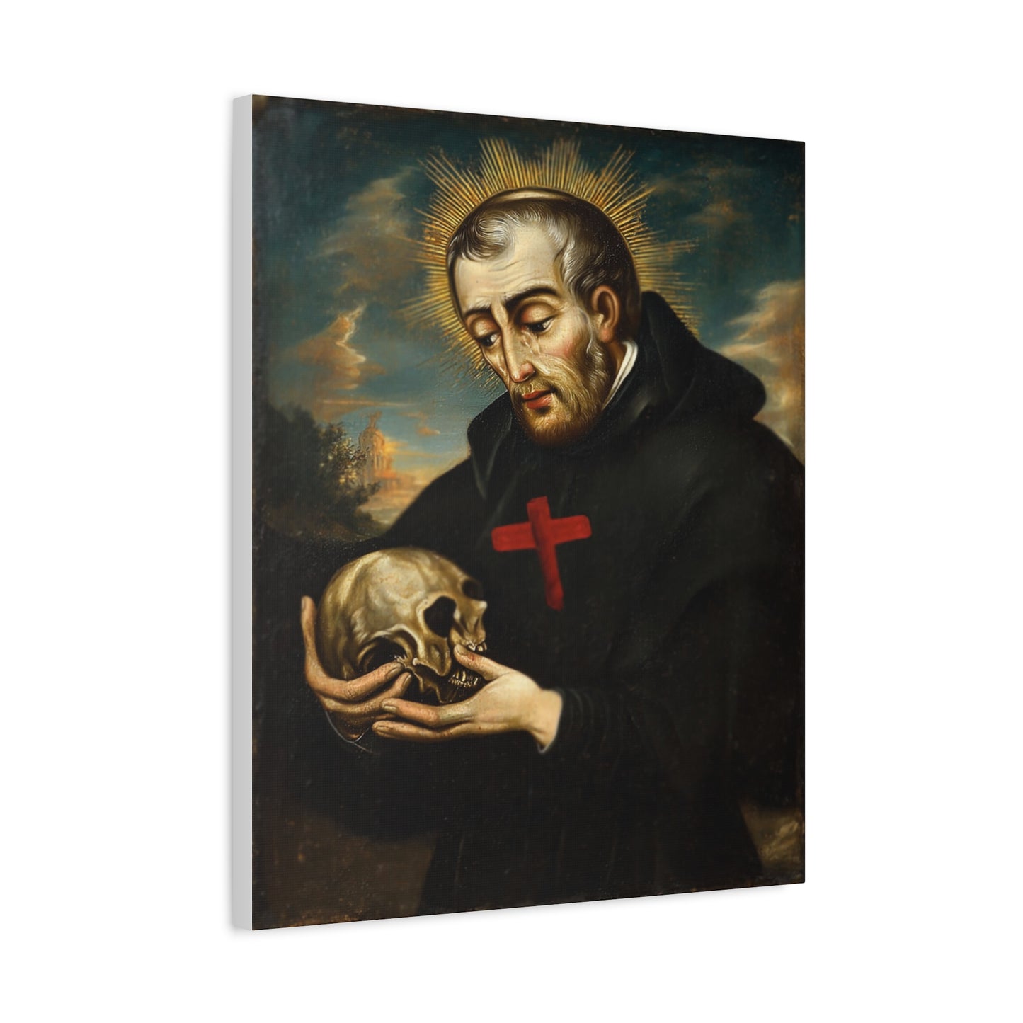 St. Camillus de Lellis Catholic Canvas Wall Art, Christian Decor
