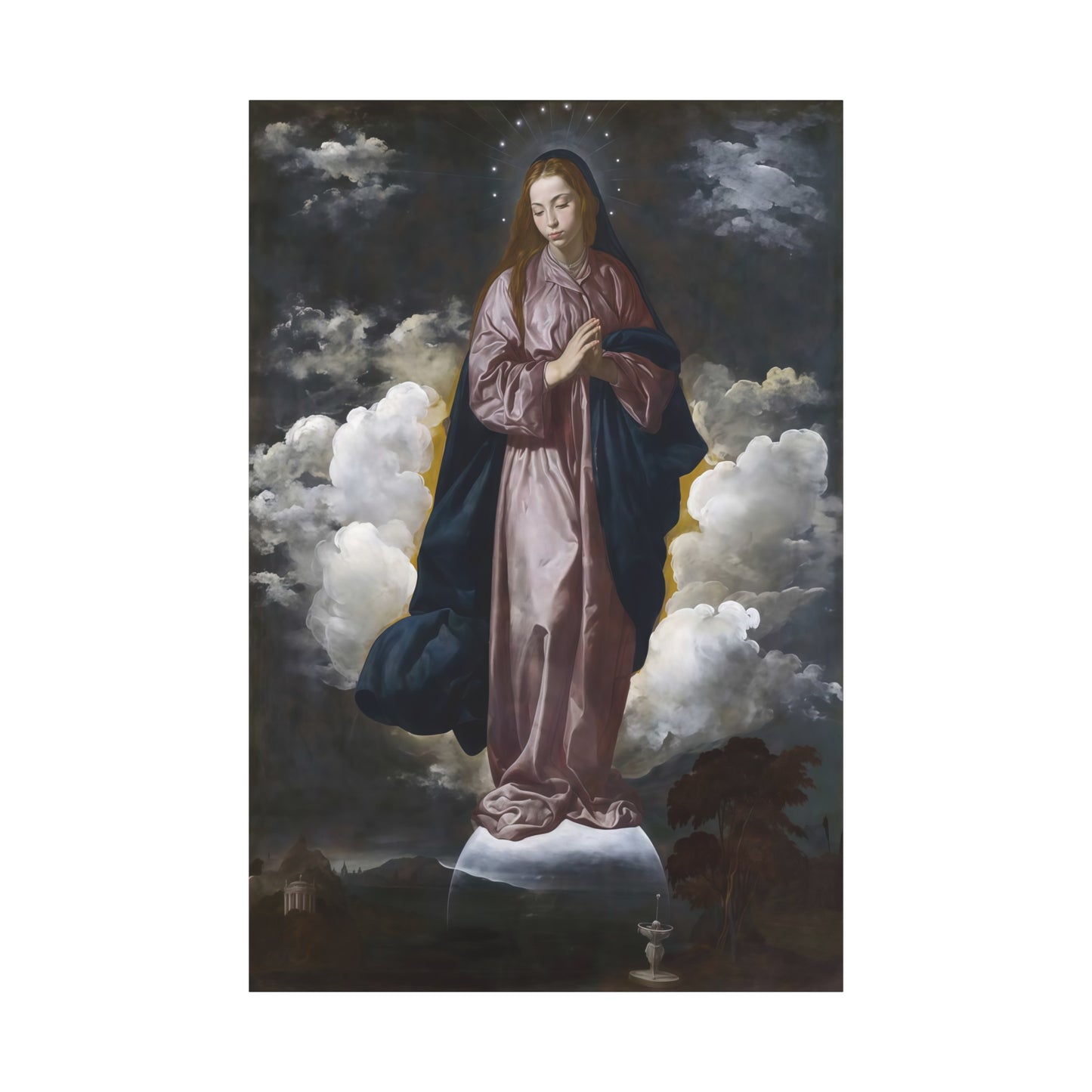 Ready To Hang - Mary Immaculate Conception Catholic Canvas Wall Art, Christian Decor