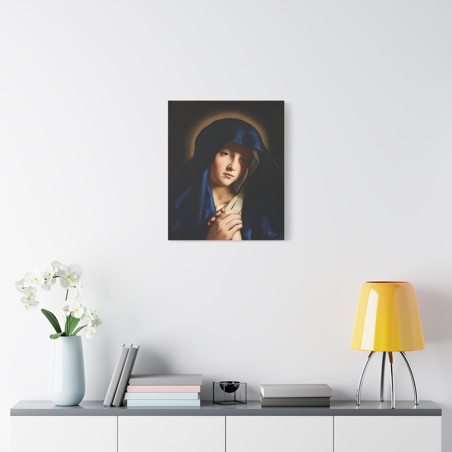 Young Virgin Mary Catholic HQ Print on Canvas Ready To Hang - Virgin Mary Canvas