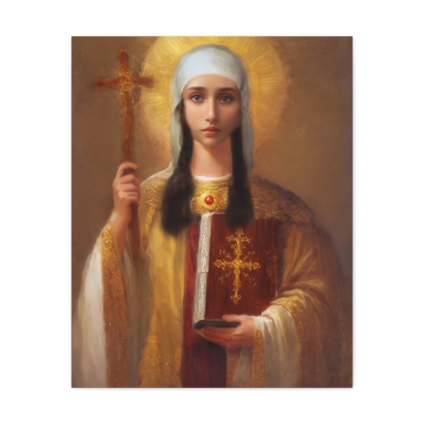 Ready to Hang - St. Nina of Georgia Religious Canvas Wall Art, Christian Decor