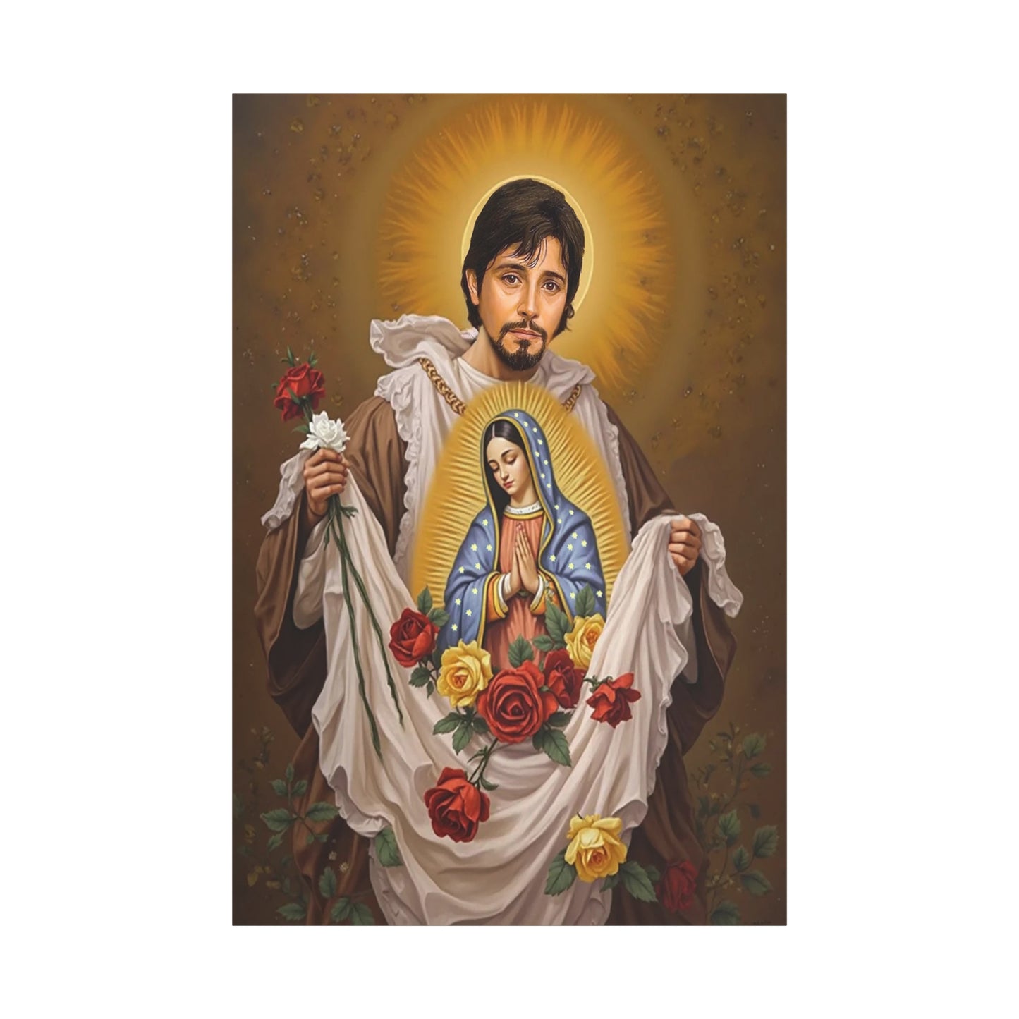 St. Juan Diego Catholic Canvas Wall Art, Christian Decor