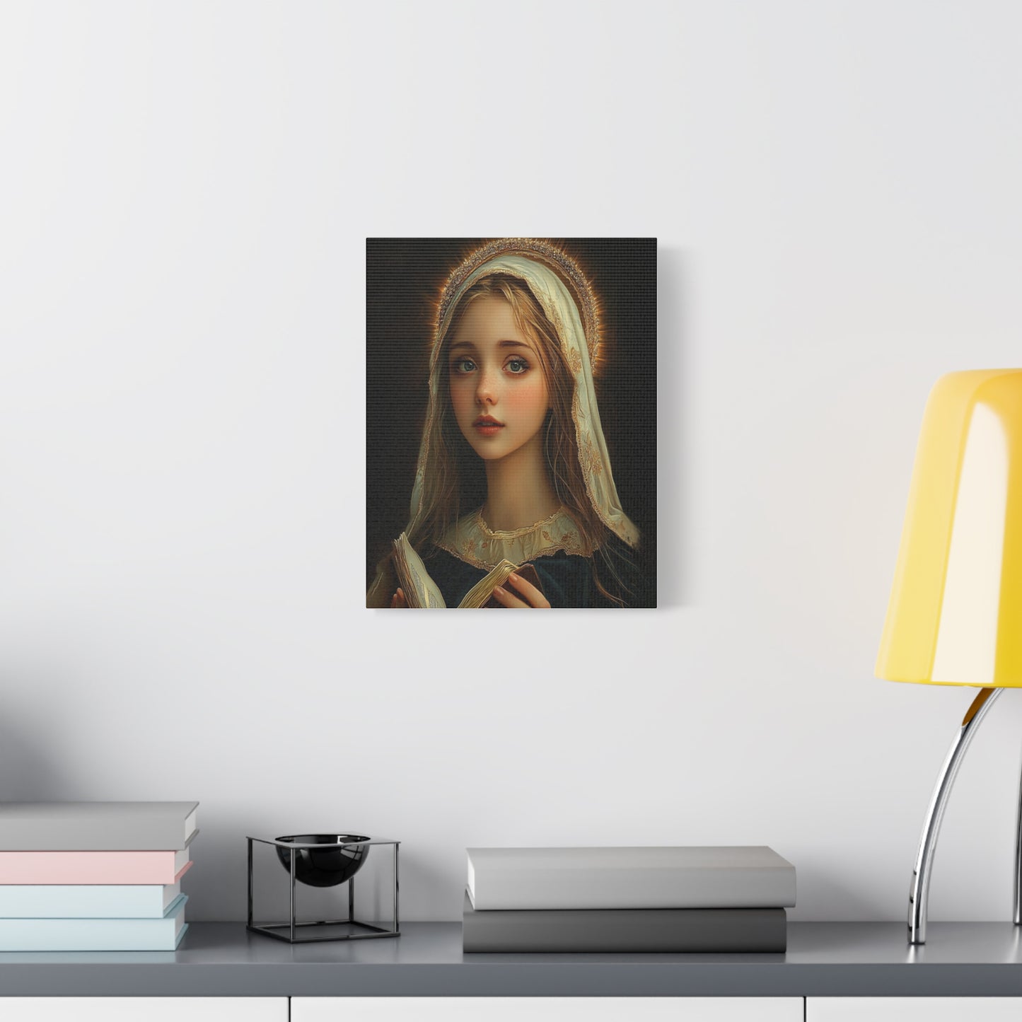 St. Hildegard of Bingen Catholic Canvas Wall Art, Christian Decor