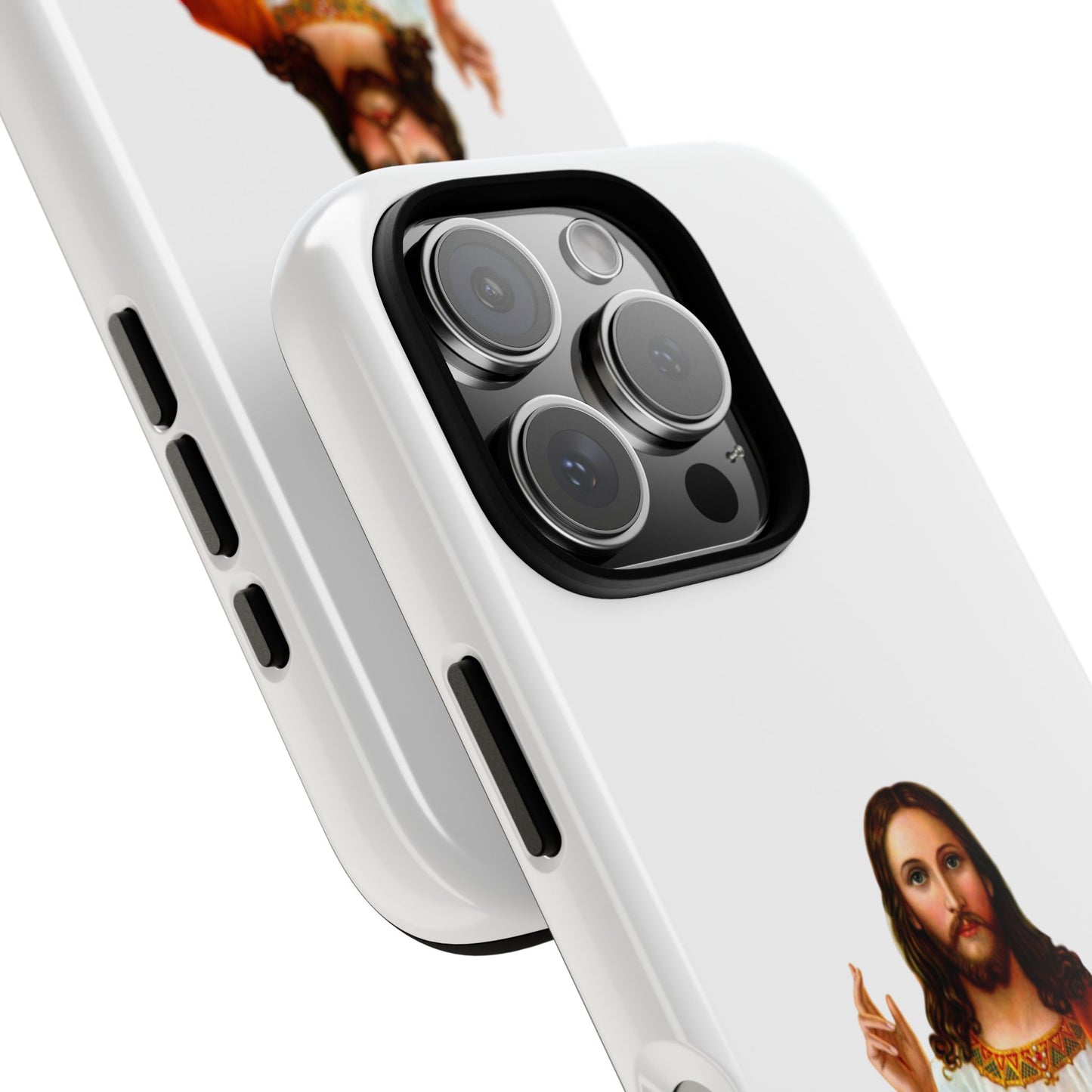 Artistic Phone Case Featuring Jesus, Tough Phone Case, Christian Gift, Religious Phone Cover, Inspirational Phone Accessory, Unique Jesus