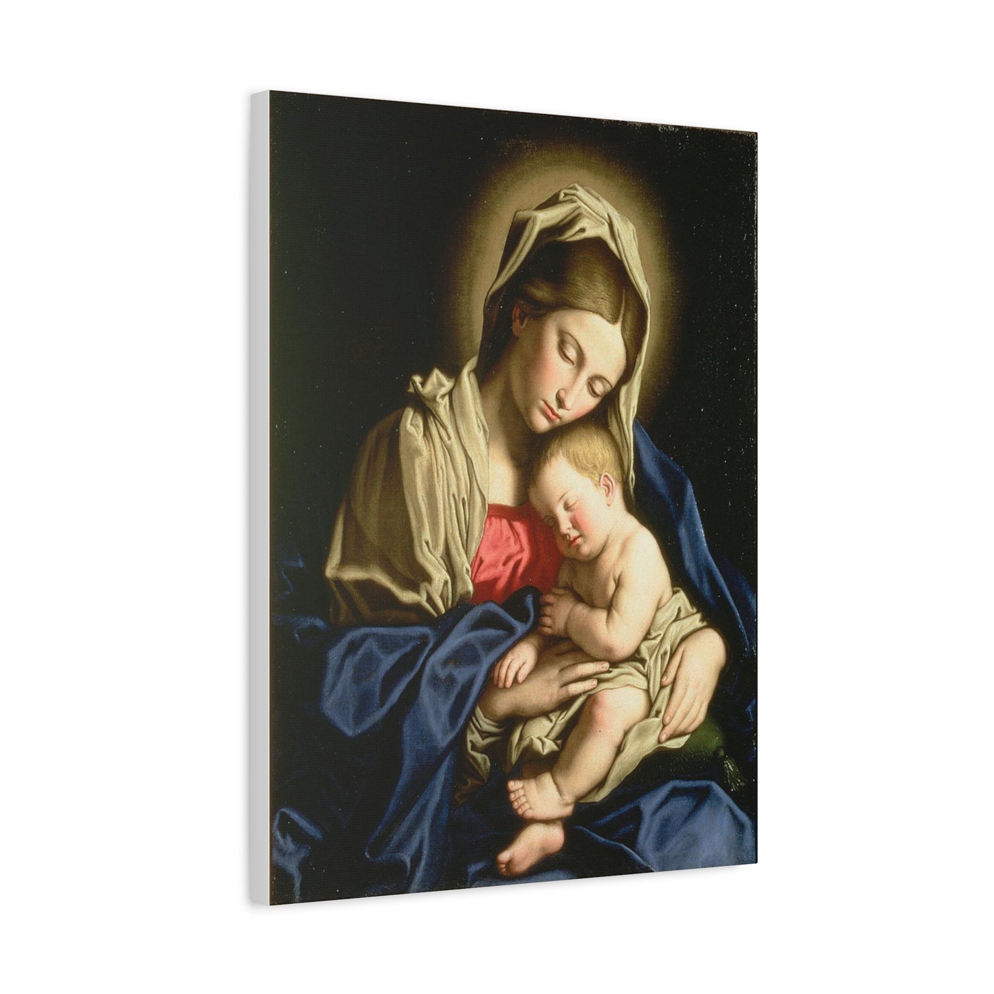 Madonna And Child Catholic HQ Print on Canvas Ready To Hang - Virgin Mary Canvas