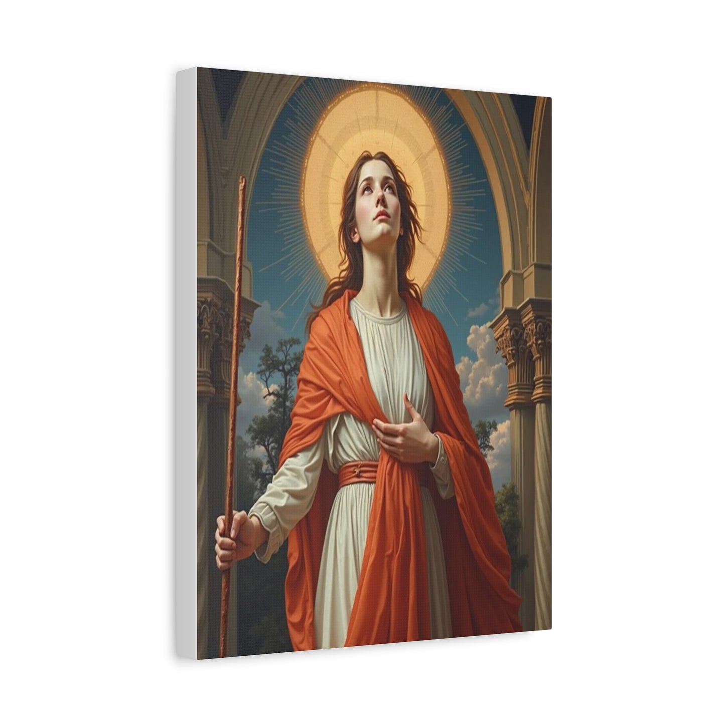 St Bibiana Canvas Print, Catholic Decor Wall, Gift Religious Christian
