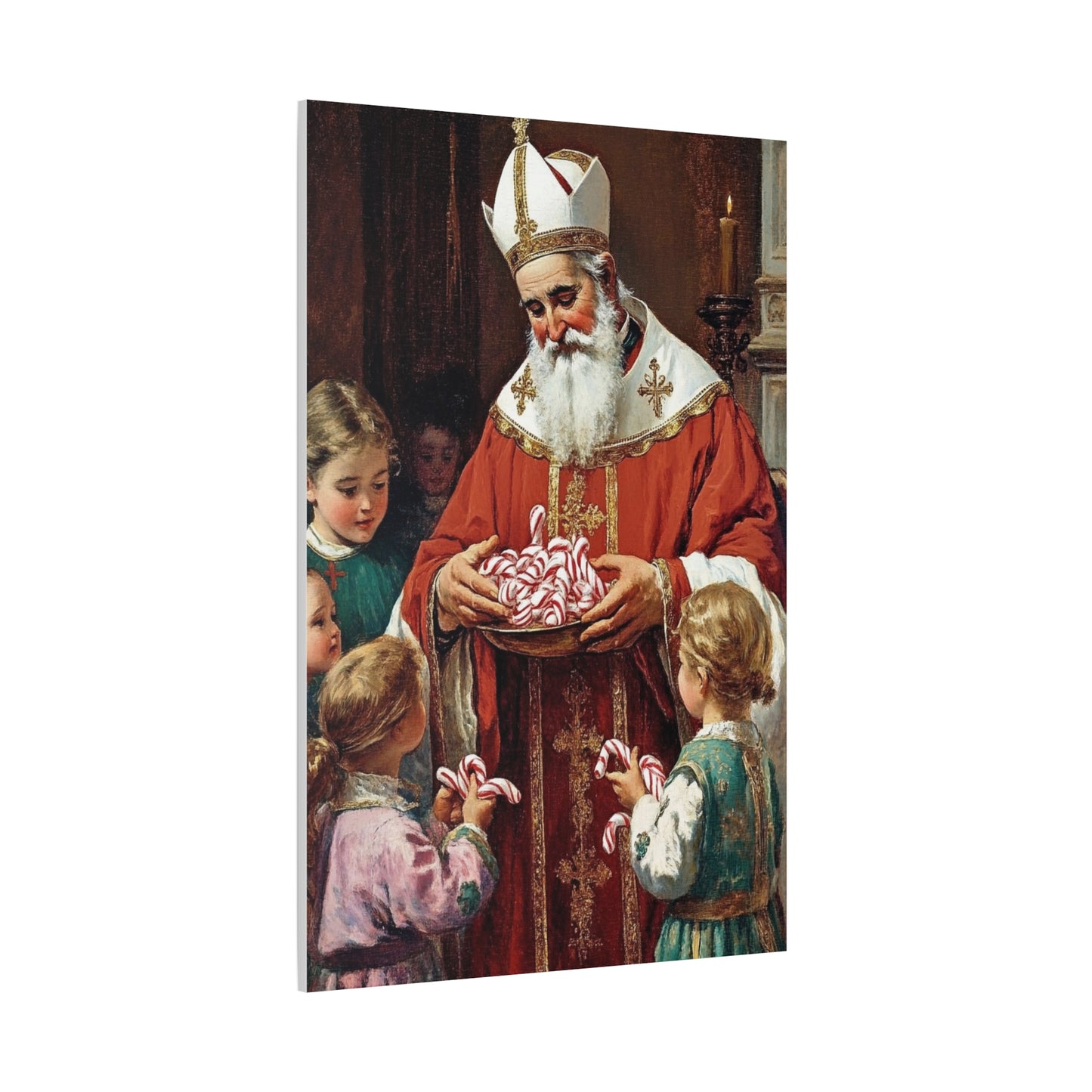 St. Nicholas of Bari - St. Nicholas of Myra Canvas Wall Art, Christian Decor
