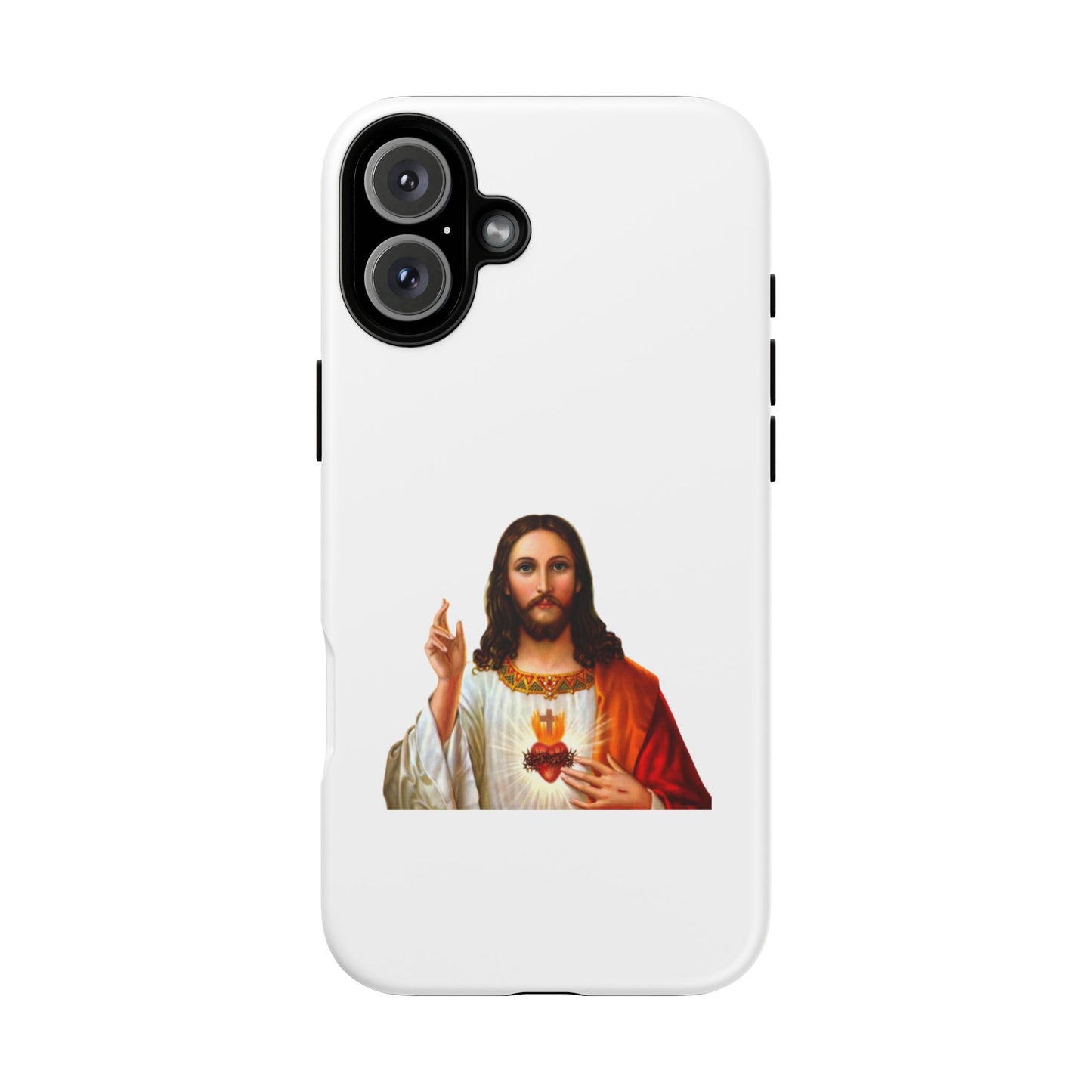 Artistic Phone Case Featuring Jesus, Tough Phone Case, Christian Gift, Religious Phone Cover, Inspirational Phone Accessory, Unique Jesus
