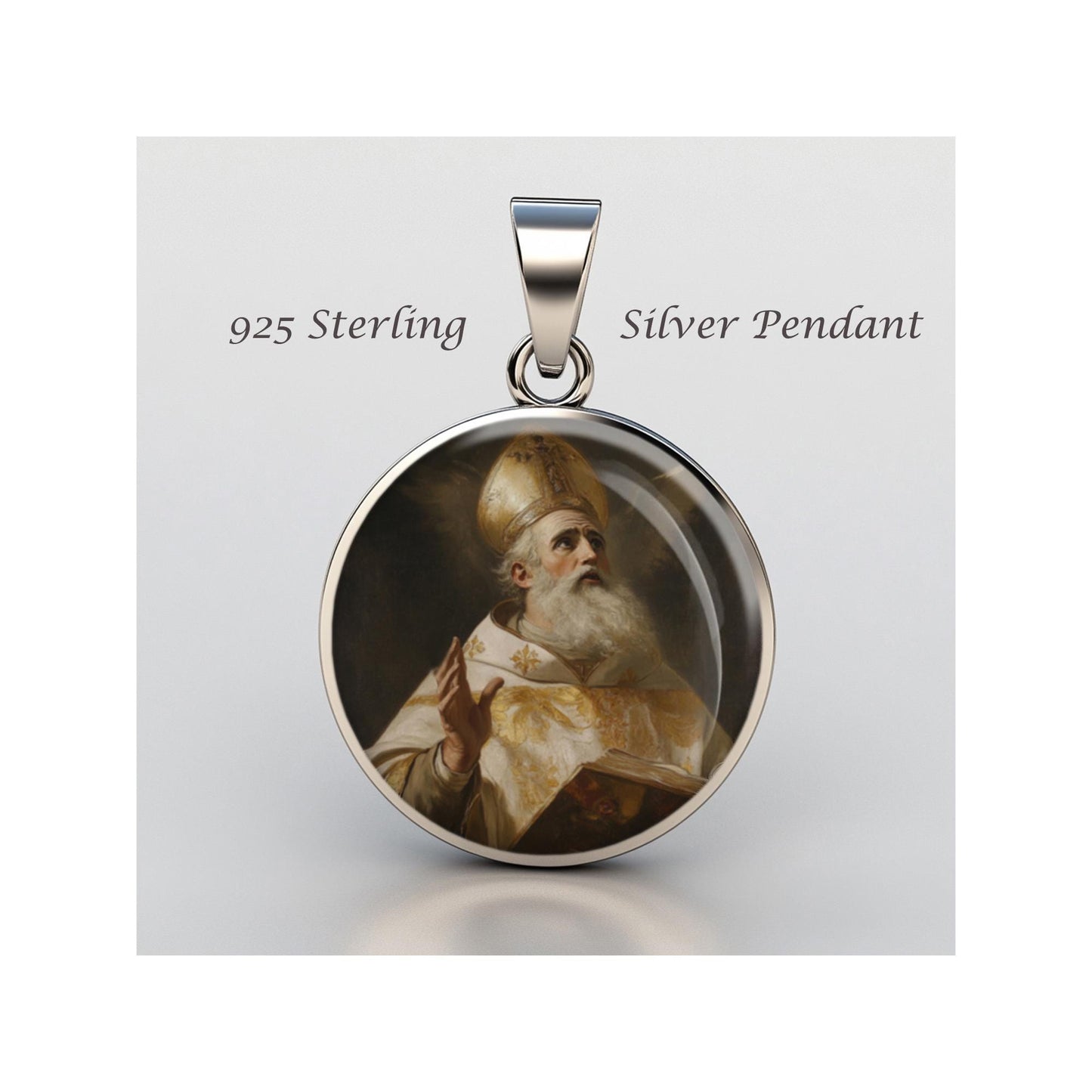 Saint Isidore Of Sevilla Religious Devotional sterling silver 925 Christian Medal Patron
