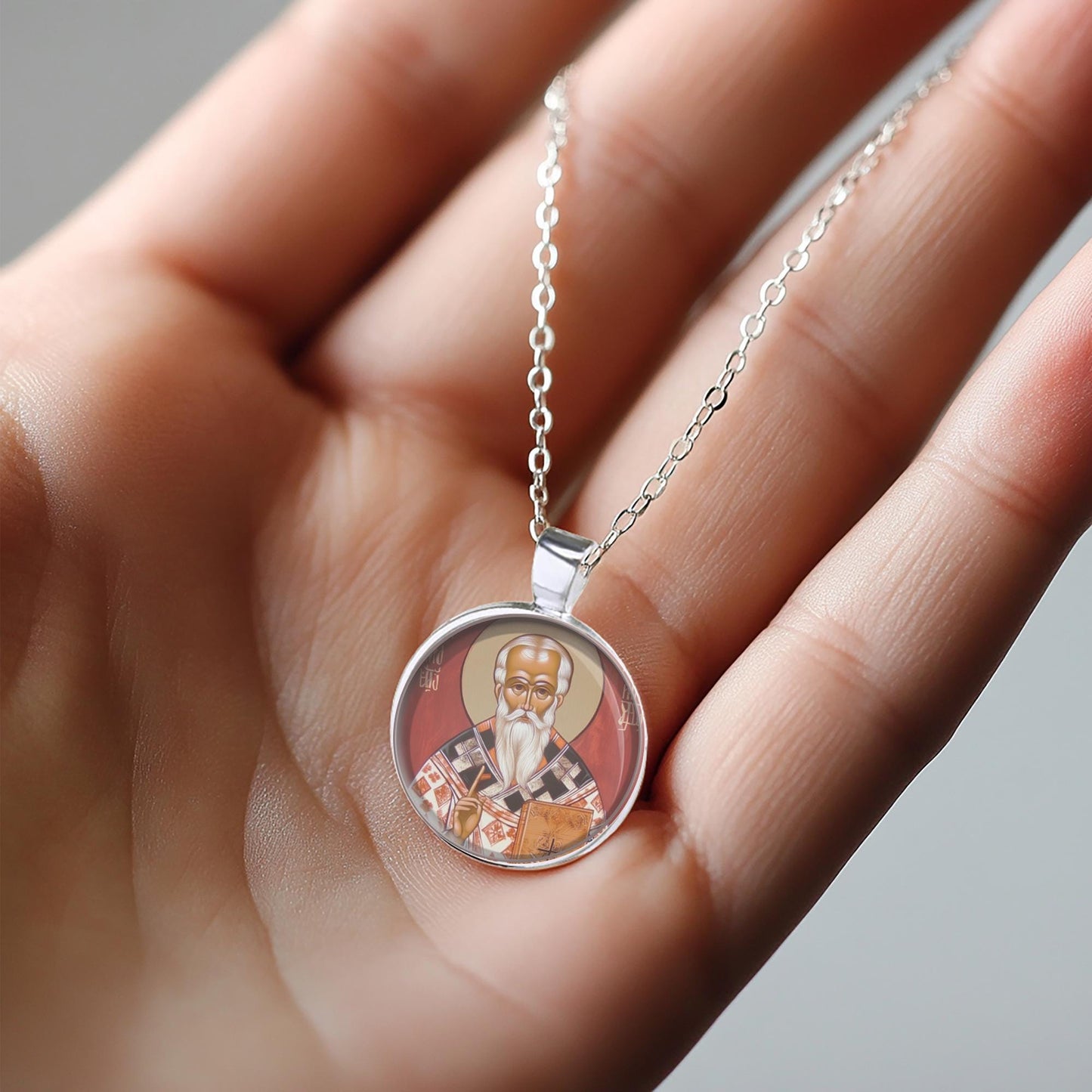 St Myron Wonderworker, Bishop of Crete Necklace
