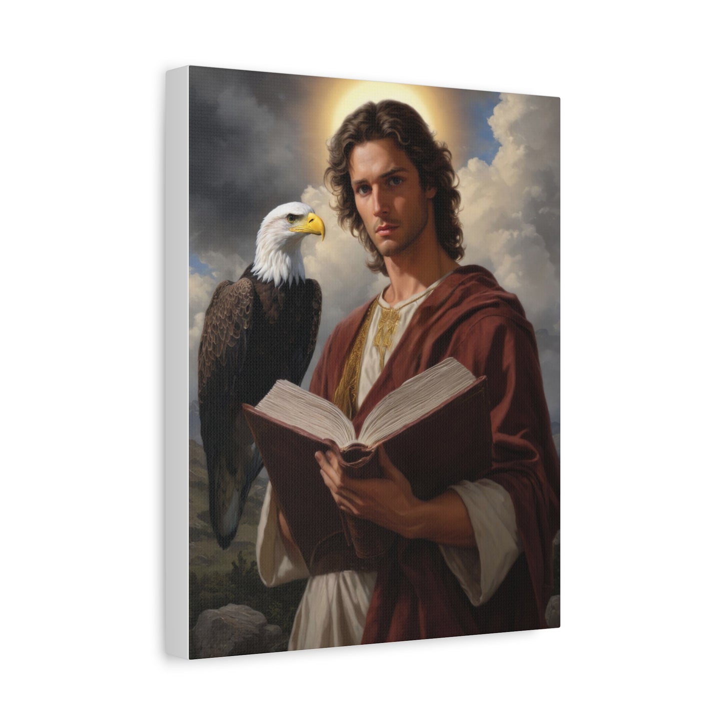 St. John the Evangelist Catholic Canvas Wall Art, Christian Decor