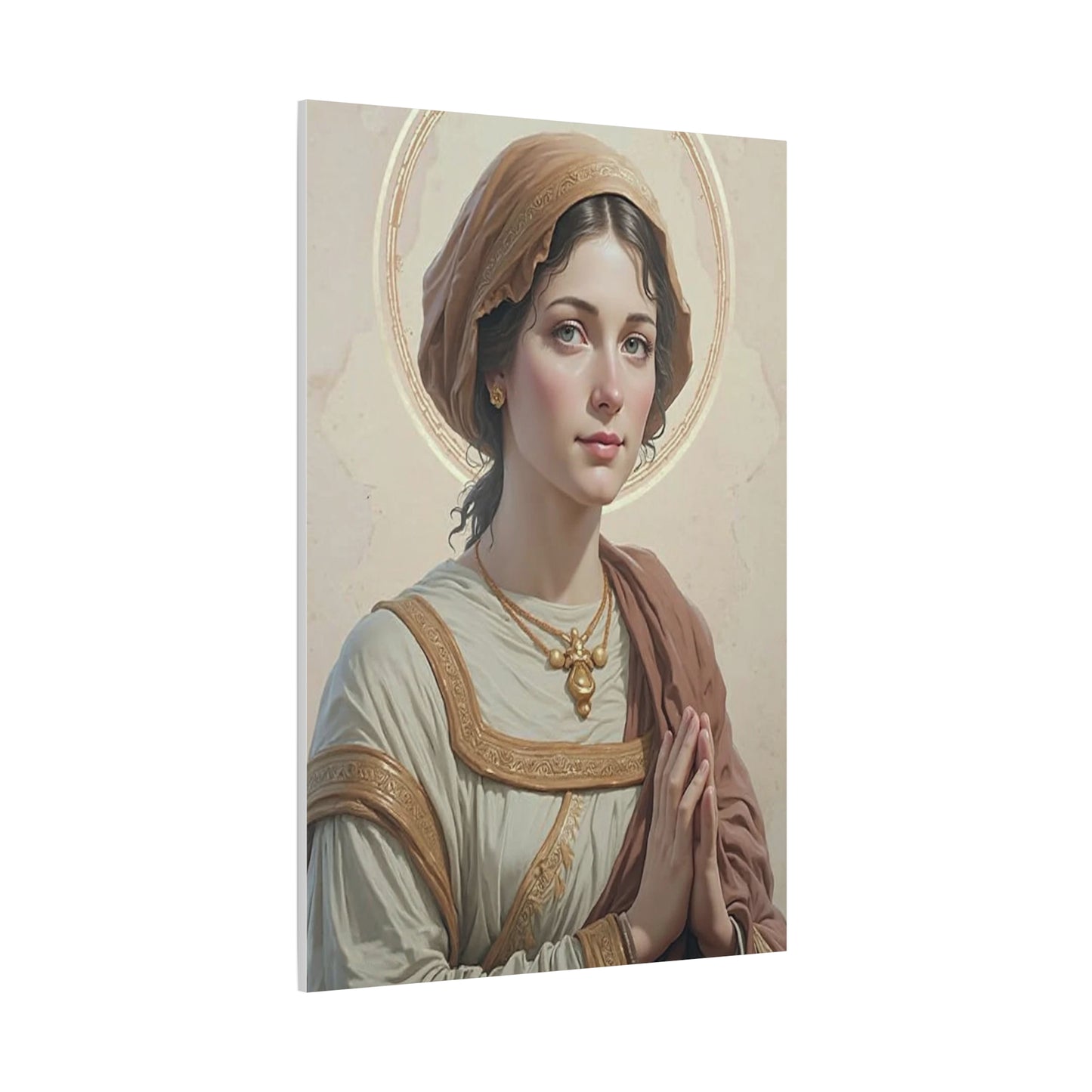 St. Flavia Domitilla Catholic Canvas Wall Art, Christian Decor