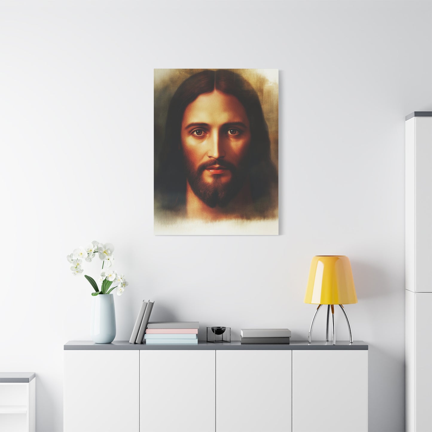 Jesus Holy Face Catholic Canvas Wall Art, Christian Decor