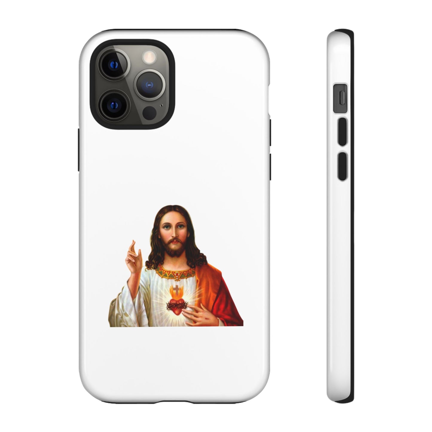 Artistic Phone Case Featuring Jesus, Tough Phone Case, Christian Gift, Religious Phone Cover, Inspirational Phone Accessory, Unique Jesus