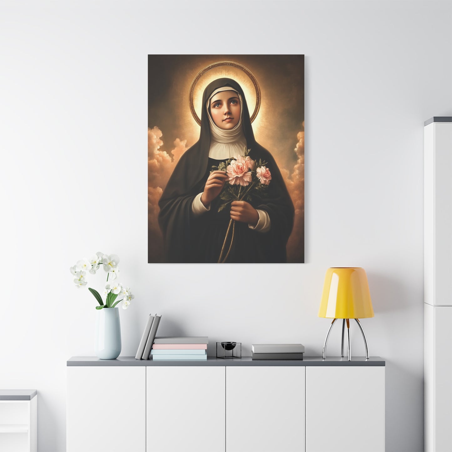 Ready To Hang - St. Rita of Cascia Catholic Canvas Wall Art, Christian Decor